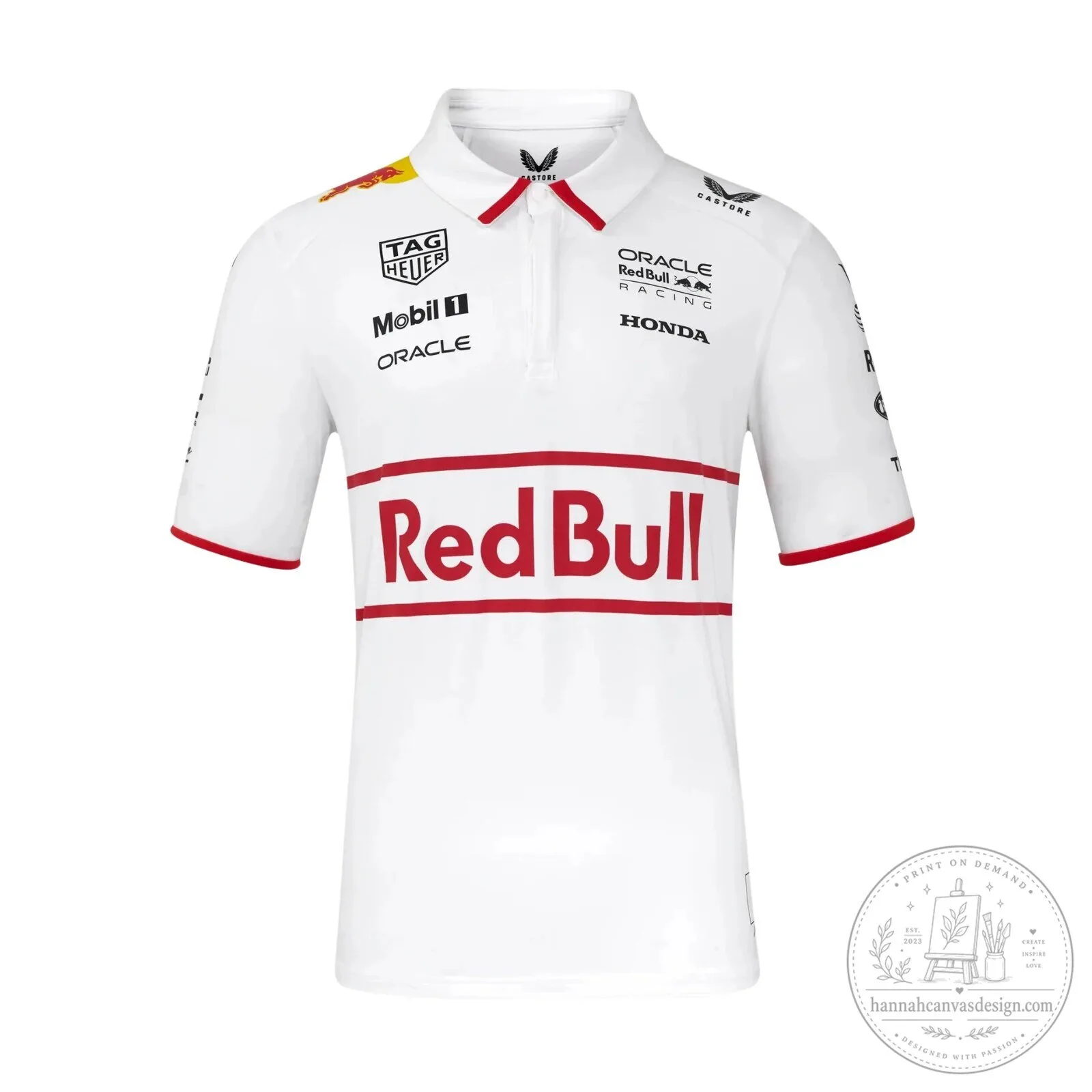 Red Bull Racing Formula 1 Team White Fanwear Polo Shirt