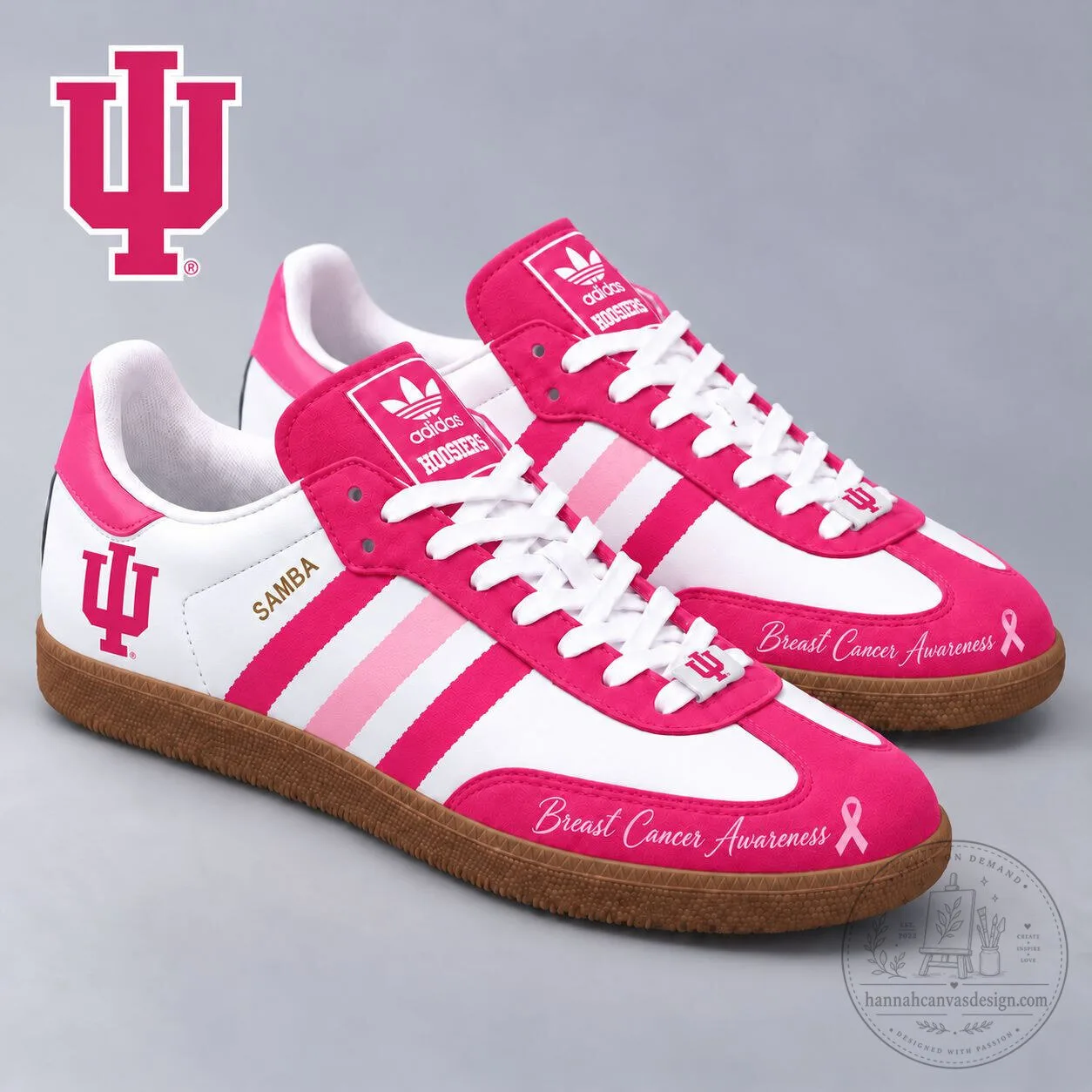 Indiana Hoosiers Breast Cancer Awareness Game Day Samba Shoes
