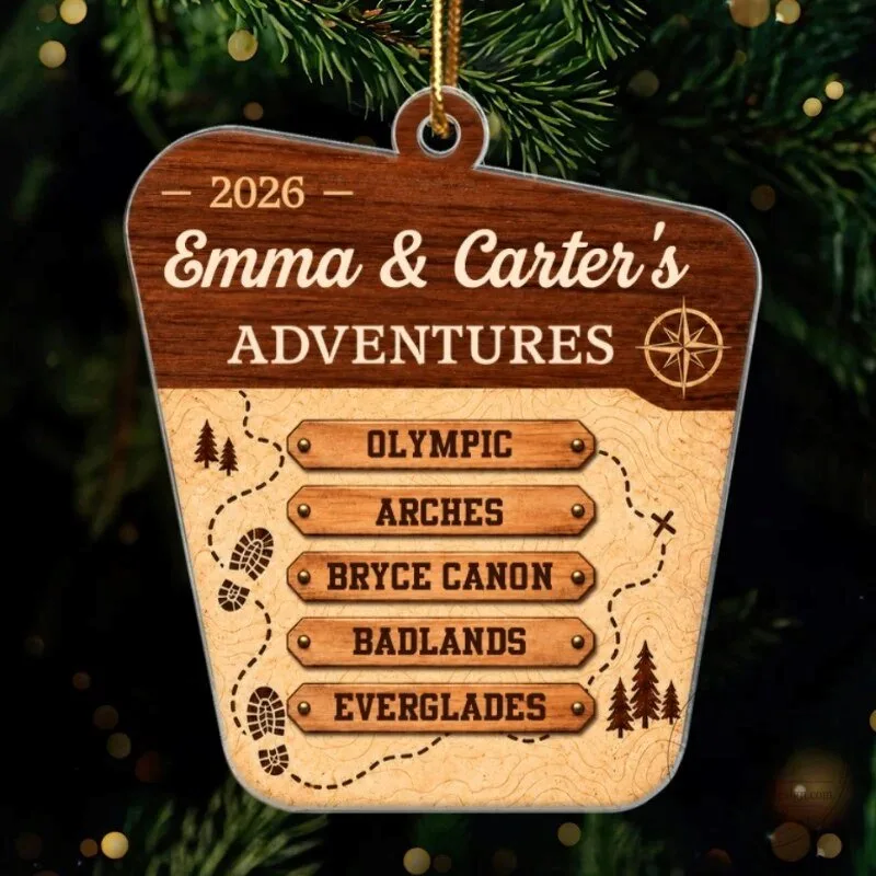 Personalized National Park Adventures Acrylic Christmas Ornament 13 Personalized National Park Adventures Acrylic Christmas Ornament