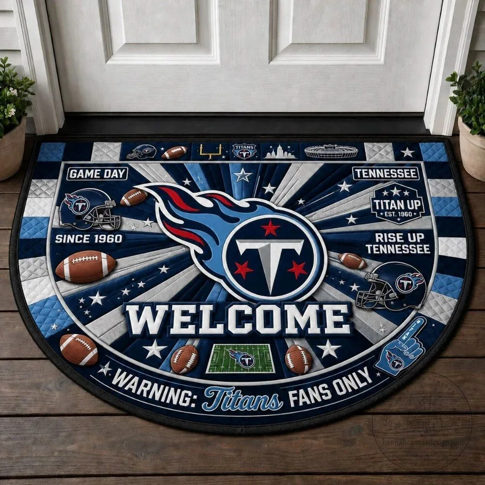 Tennessee Titans Game Day Welcome Doormat for Football Fans