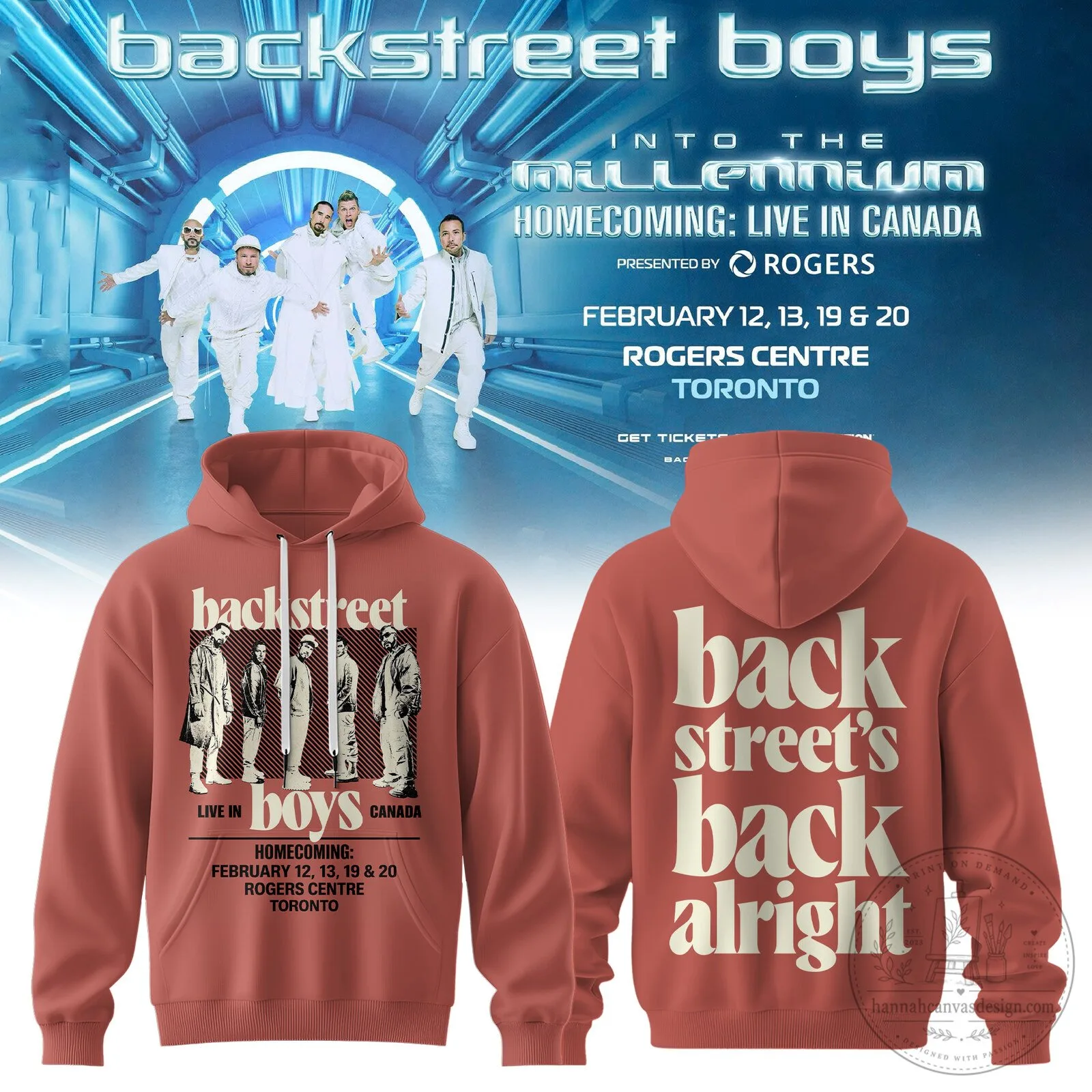 Homecoming Live Concert Hoodie from the Backstreet Boys: Into The Millennium in Canada