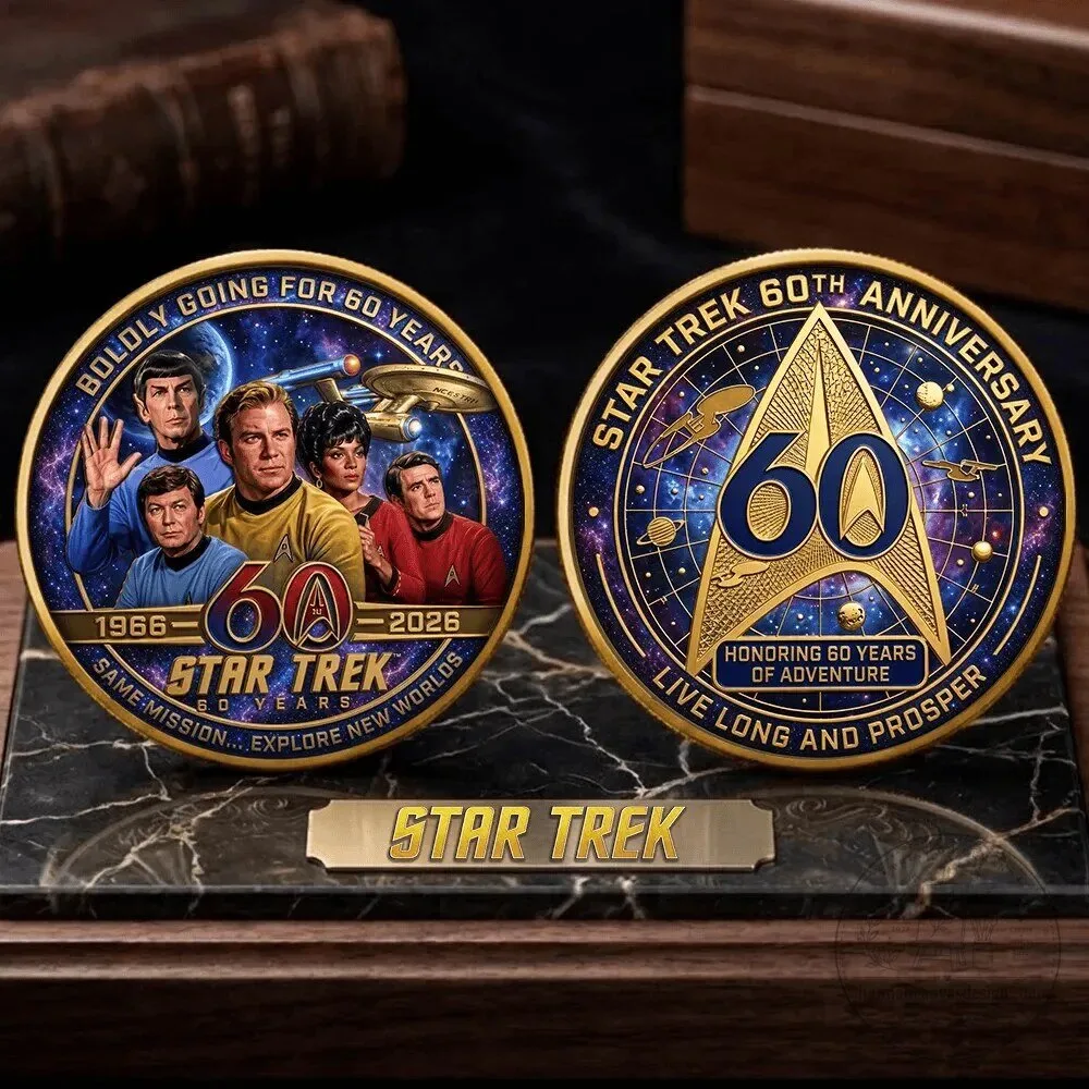 Star Trek 60th Anniversary Commemorative Coin Boldly Going For 60 Years Collectible