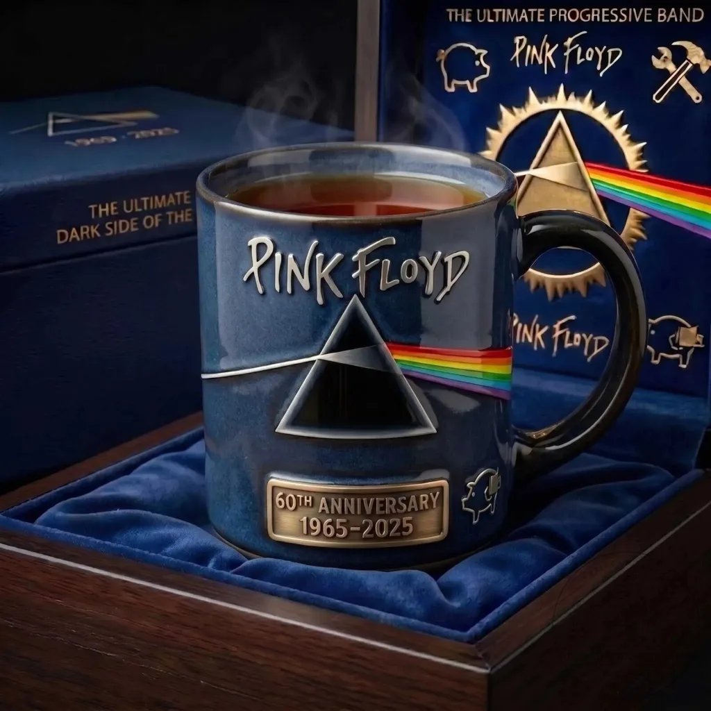 Pink Floyd 60th Anniversary Dark Side of the Moon Album Art Coffee Mug Pink Floyd 60th Anniversary Dark Side of the Moon Album Art Coffee Mug
