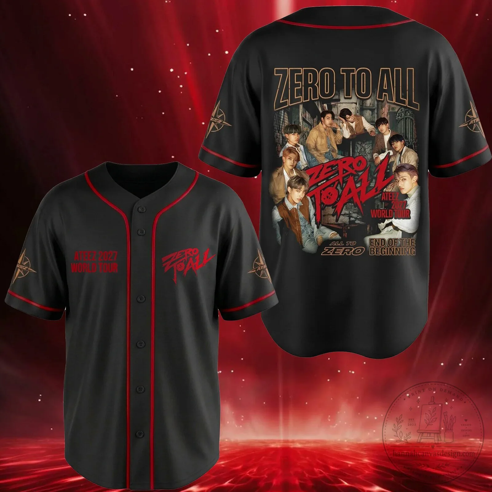 ATEEZ Zero To All World Tour Baseball Jersey For Atiny Fans