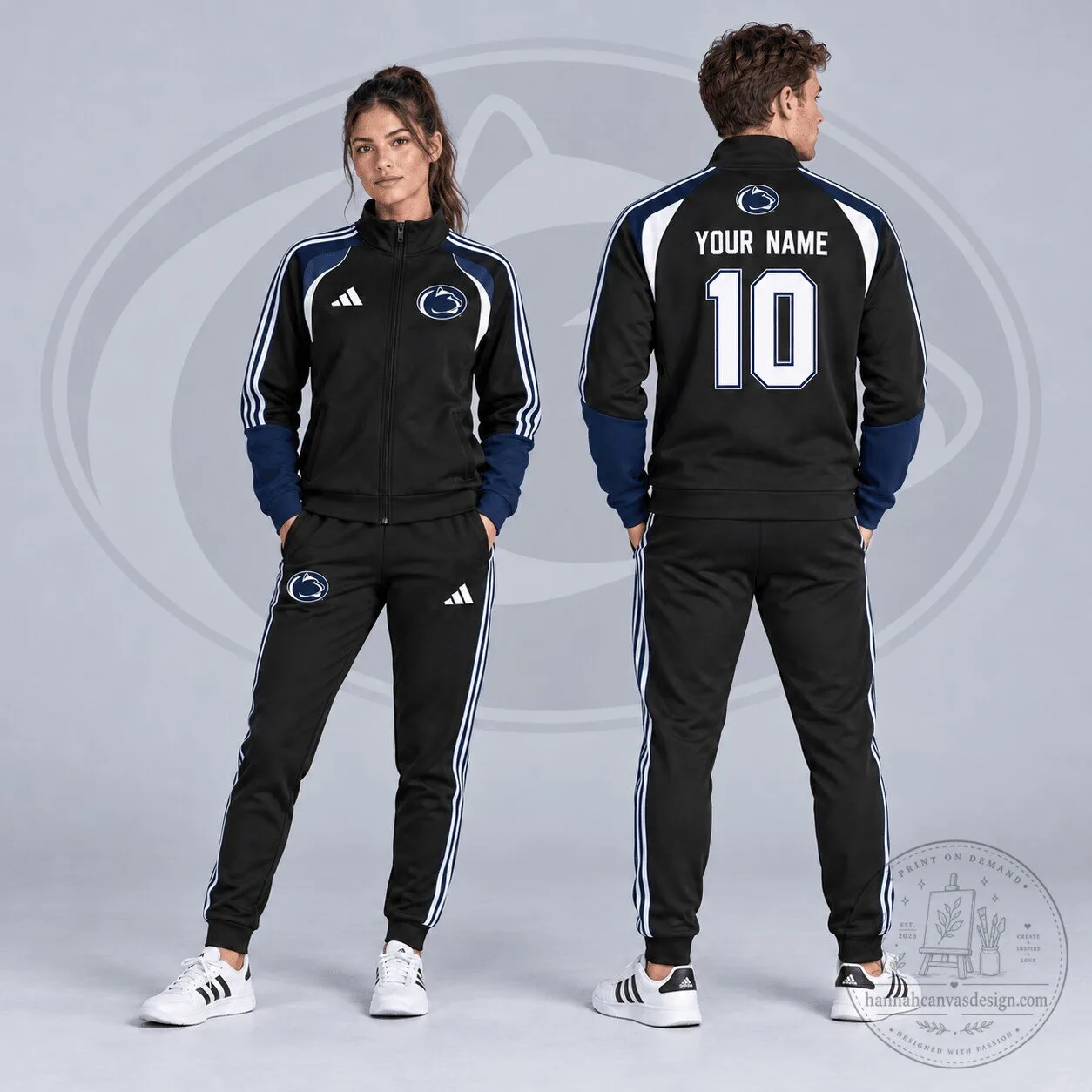 Penn State Nittany Lions Personalized Varsity Stripe Full-Zip Jacket