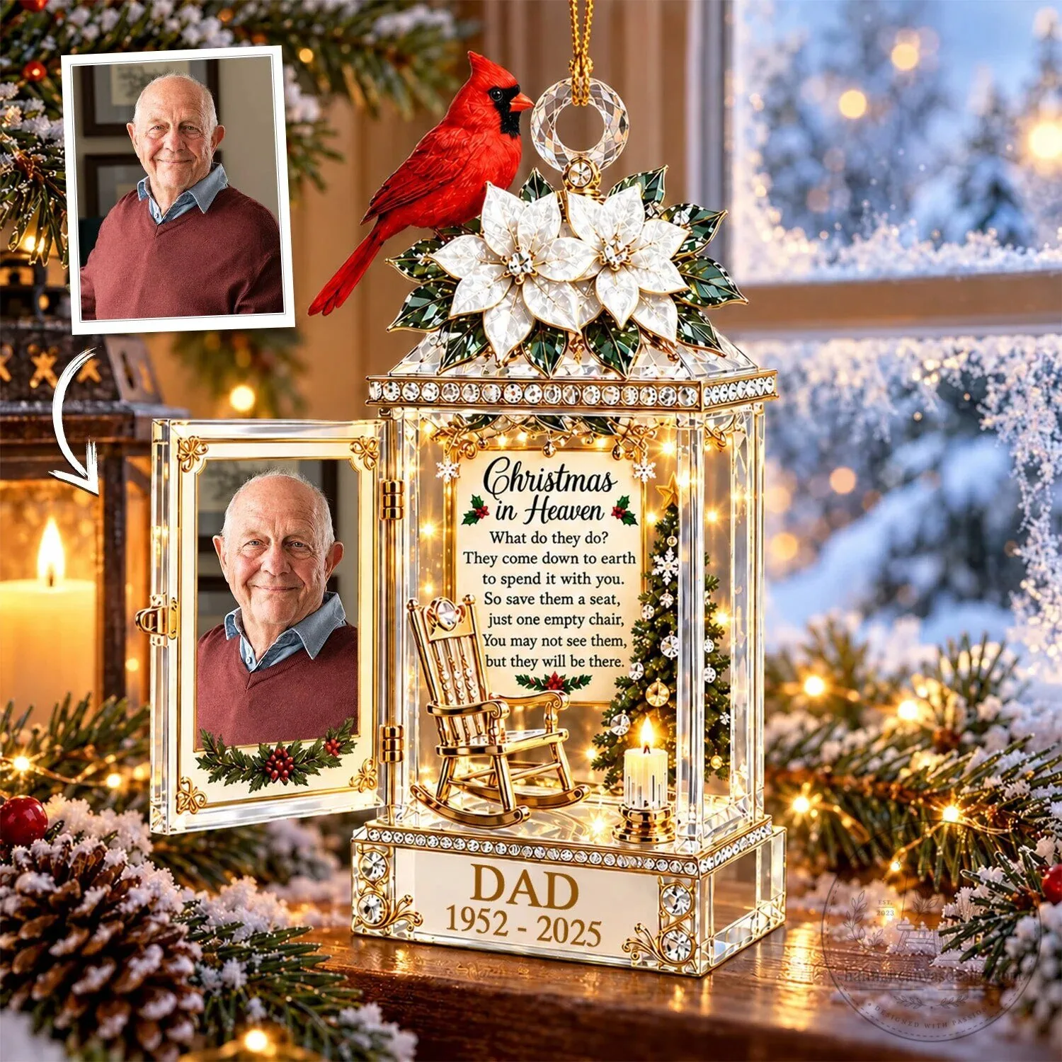 Christmas In Heaven Personalized Memorial Ornament For Loved Ones