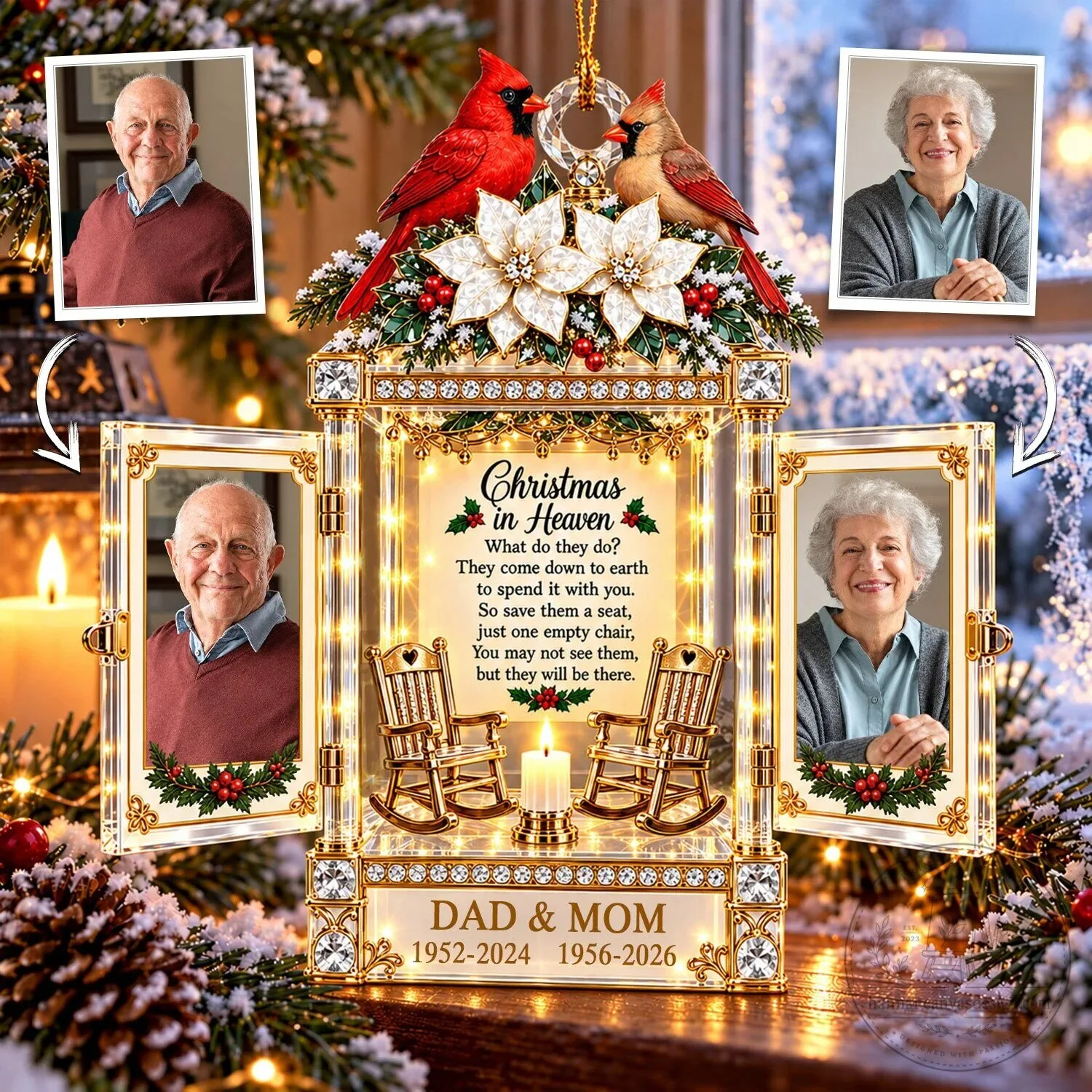 Christmas In Heaven Personalized Memorial Ornament For Loved Ones 3 Christmas In Heaven Personalized Memorial Ornament For Loved Ones