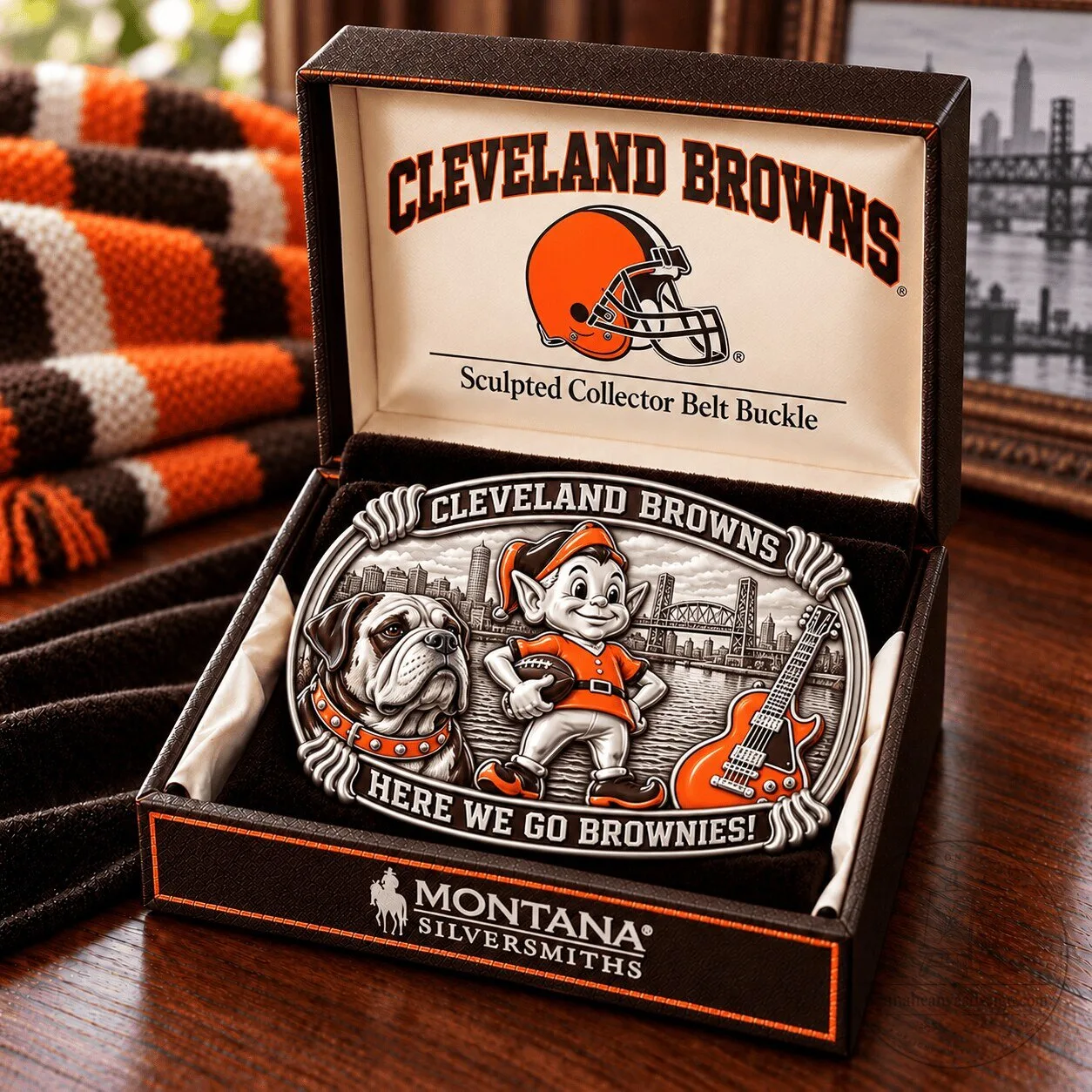 Cleveland Browns Football Team Sculpted Collector Belt Buckle