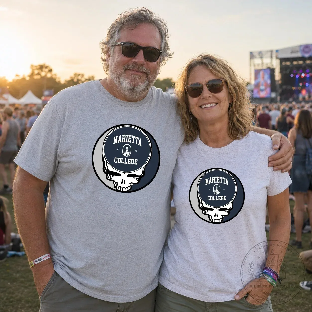 Marietta College Steal Your Face Grateful Dead Inspired Skull Logo T-Shirt
