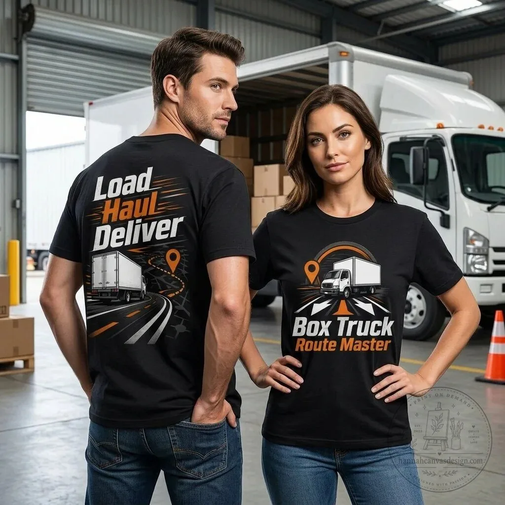 Box Truck Route Master Load Haul Deliver T-Shirt
