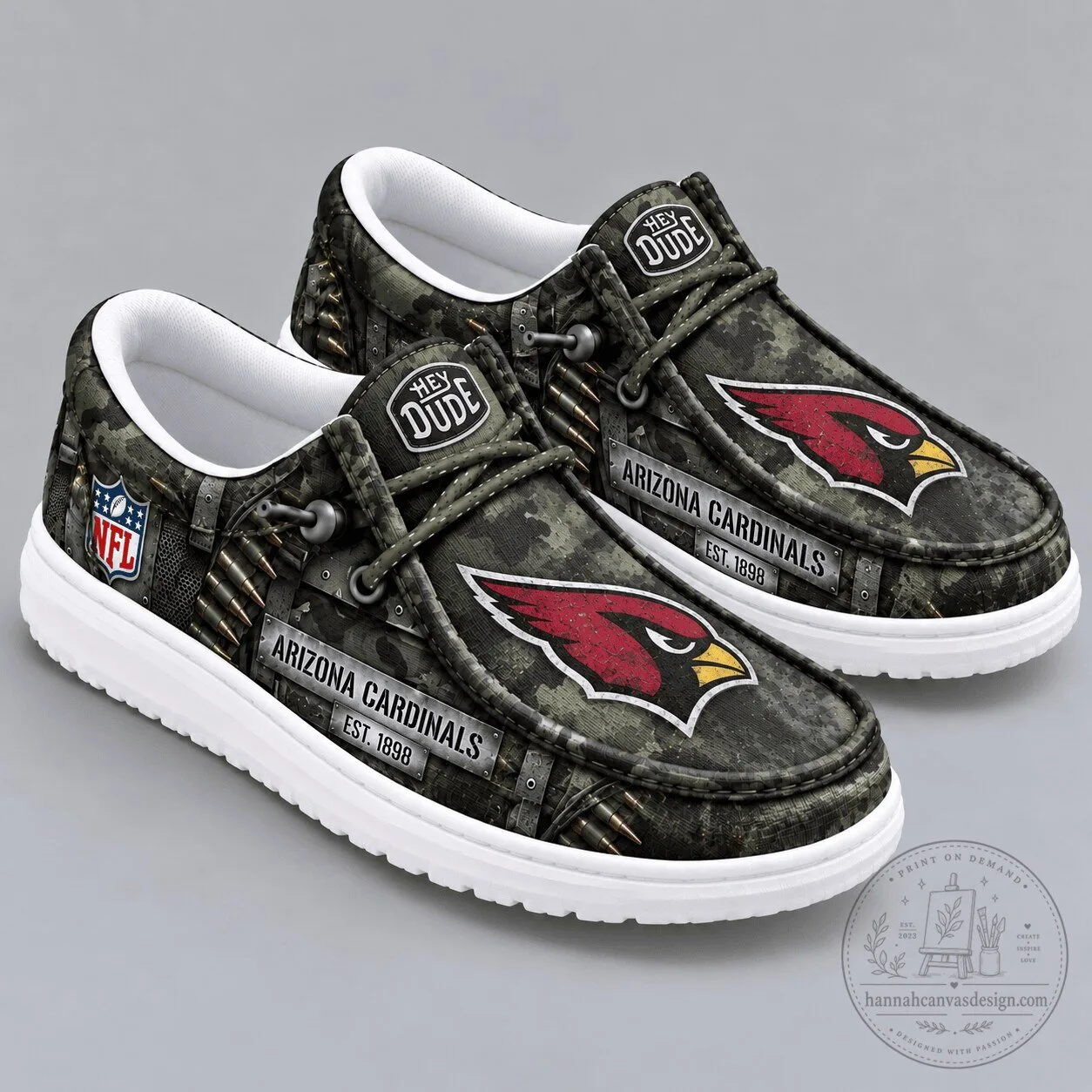 Arizona Cardinals Football Team Camouflage Loafer Shoes