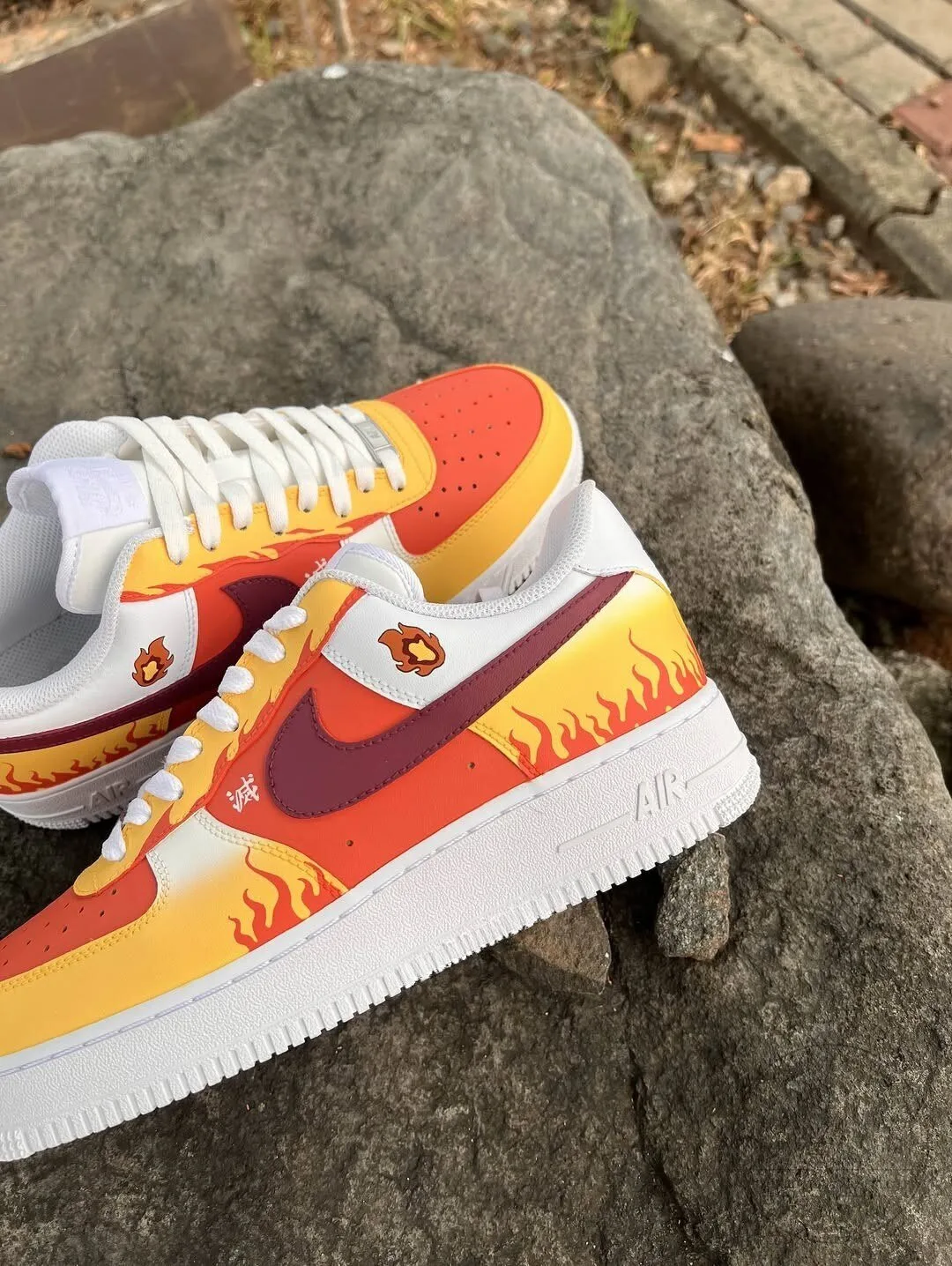 Demon Slayer Kyojuro Rengoku Anime Character Themed Custom Shoes 3 Demon Slayer Kyojuro Rengoku Anime Character Themed Custom Shoes