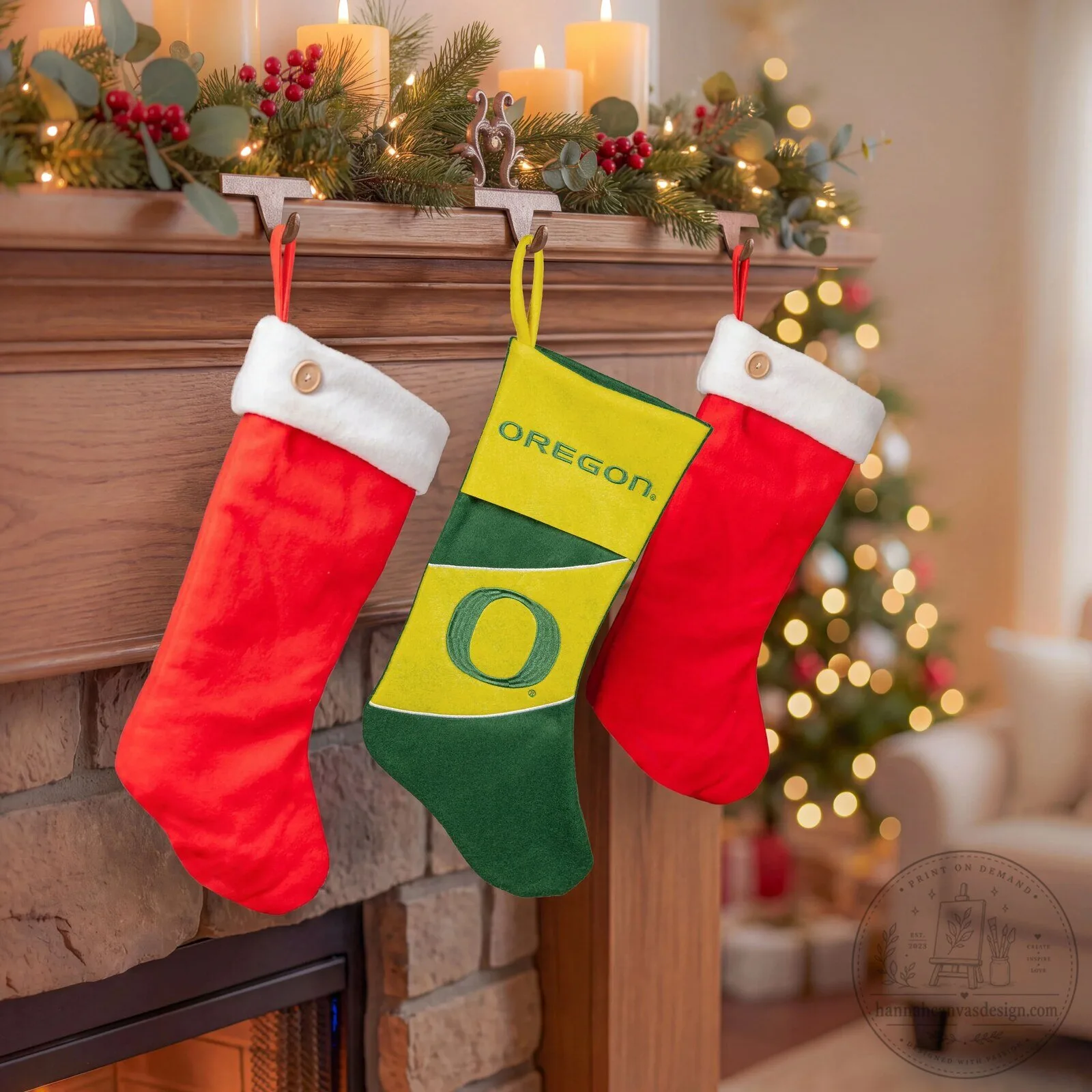 Oregon Ducks NCAA Football Team Christmas Stocking 7 Oregon Ducks NCAA Football Team Christmas Stocking