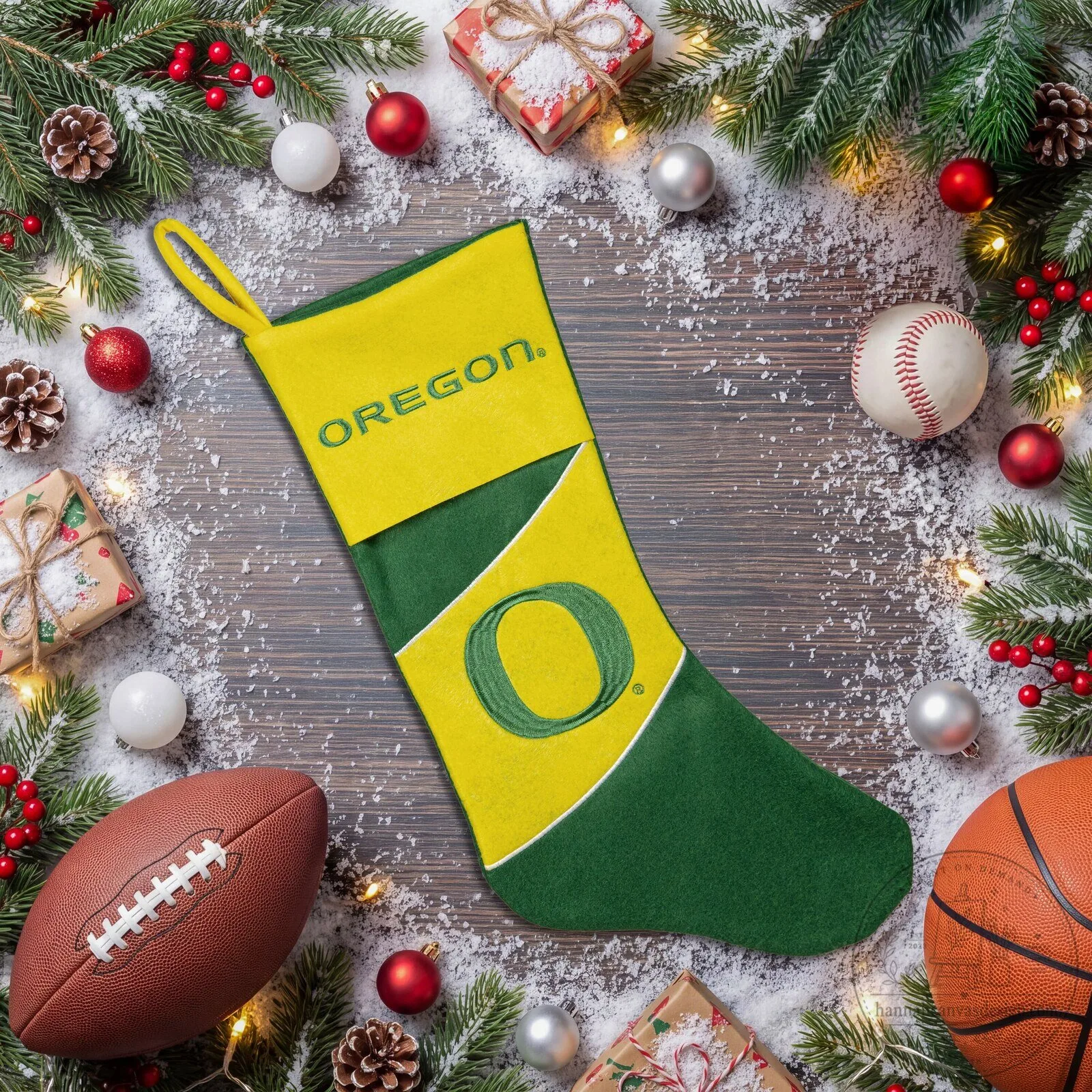 Oregon Ducks NCAA Football Team Christmas Stocking 8 Oregon Ducks NCAA Football Team Christmas Stocking