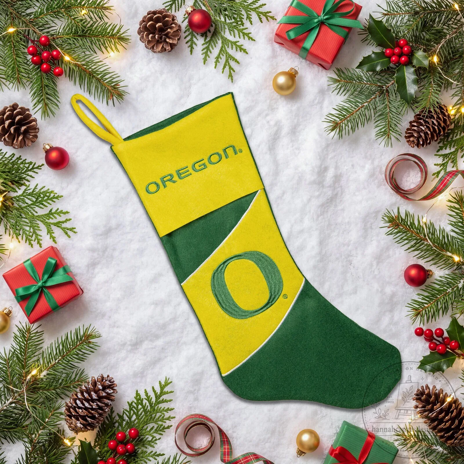 Oregon Ducks NCAA Football Team Christmas Stocking 9 Oregon Ducks NCAA Football Team Christmas Stocking