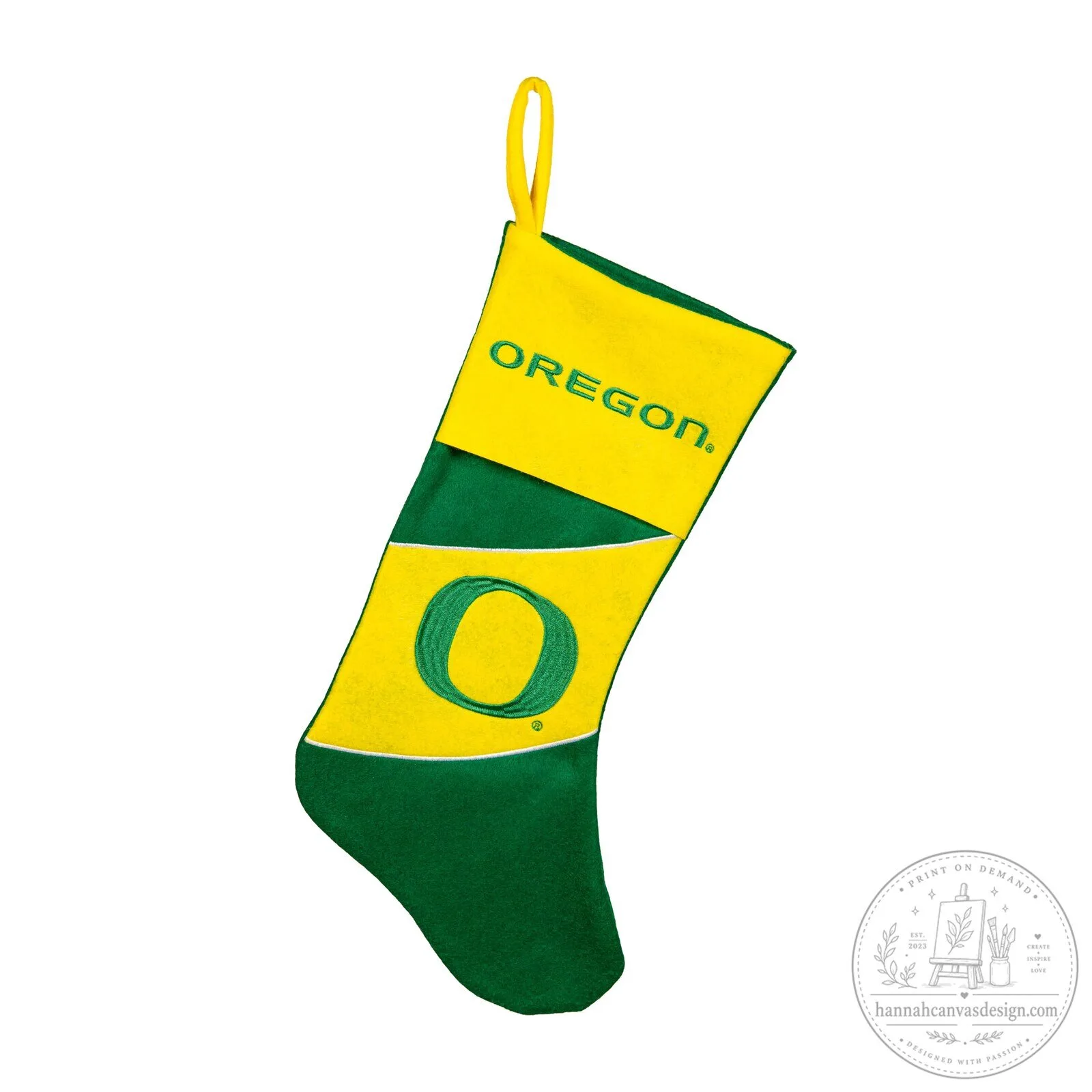 Oregon Ducks NCAA Football Team Christmas Stocking 10 Oregon Ducks NCAA Football Team Christmas Stocking