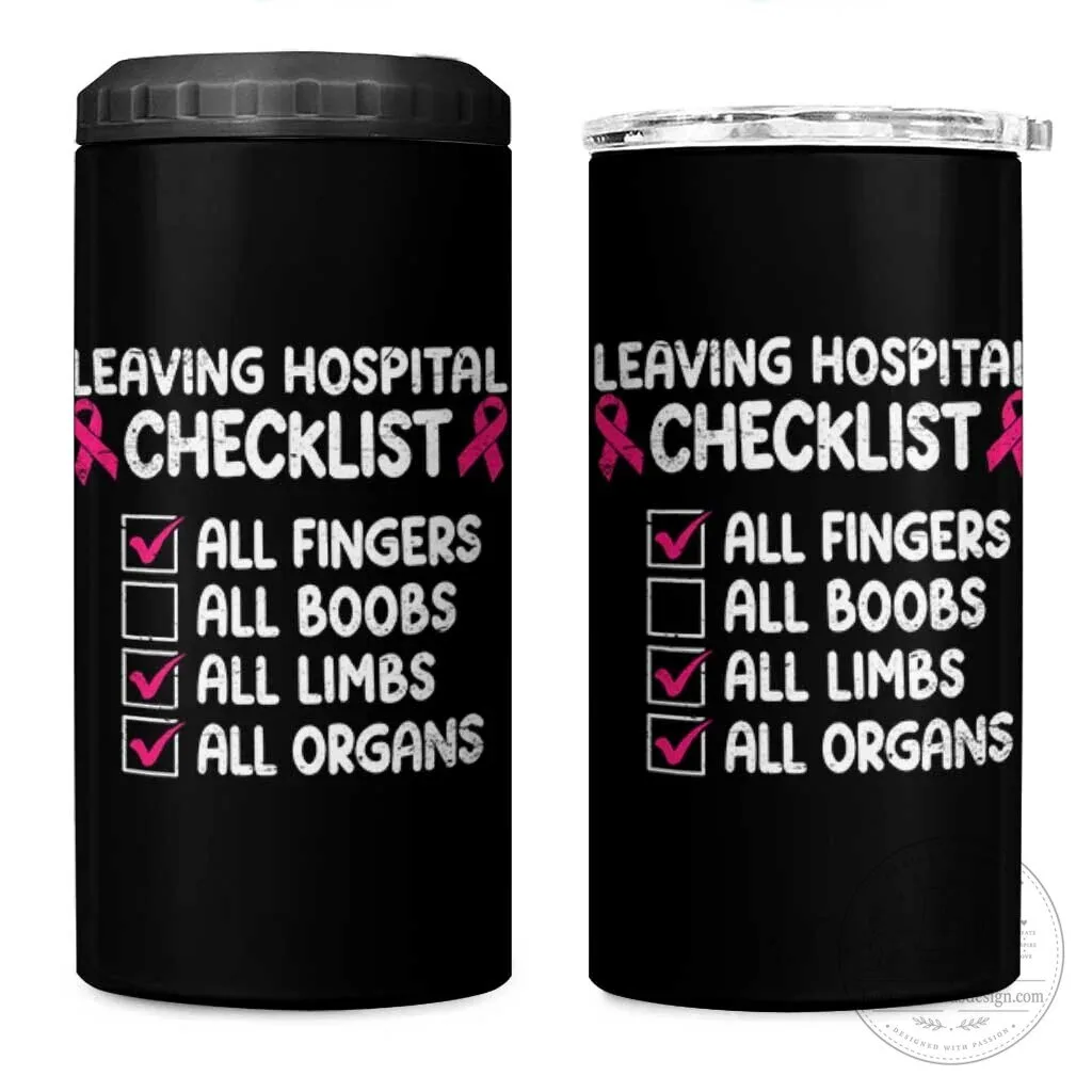 Funny Mastectomy Surgery Breast Cancer Awareness Survivor Humor Can Cooler