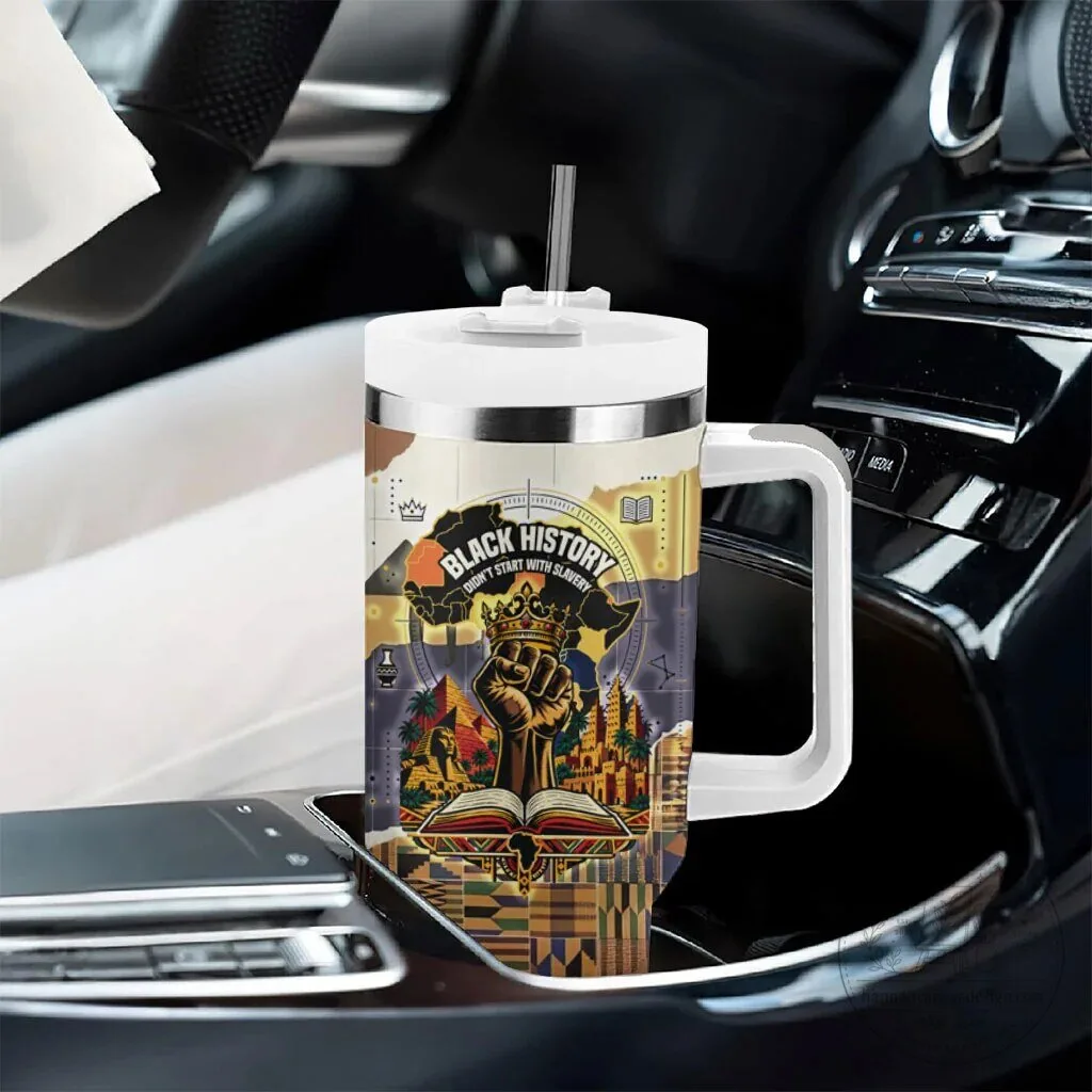 Black History Didn't Start With Slavery African Heritage Tumbler With Handle 9 black history didn t start with slavery african heritage tumbler with handle gallery 3