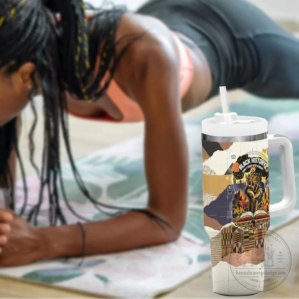 Black History Didn't Start With Slavery African Heritage Tumbler With Handle 10 black history didn t start with slavery african heritage tumbler with handle gallery 4