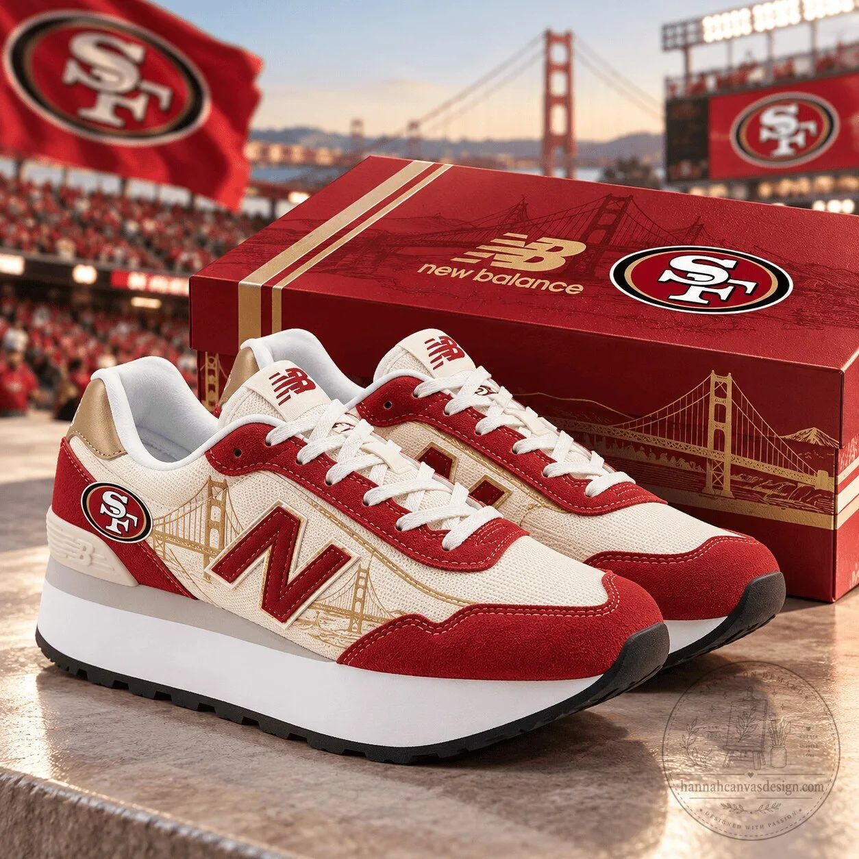 San Francisco 49ers New Balance Platform Sneakers