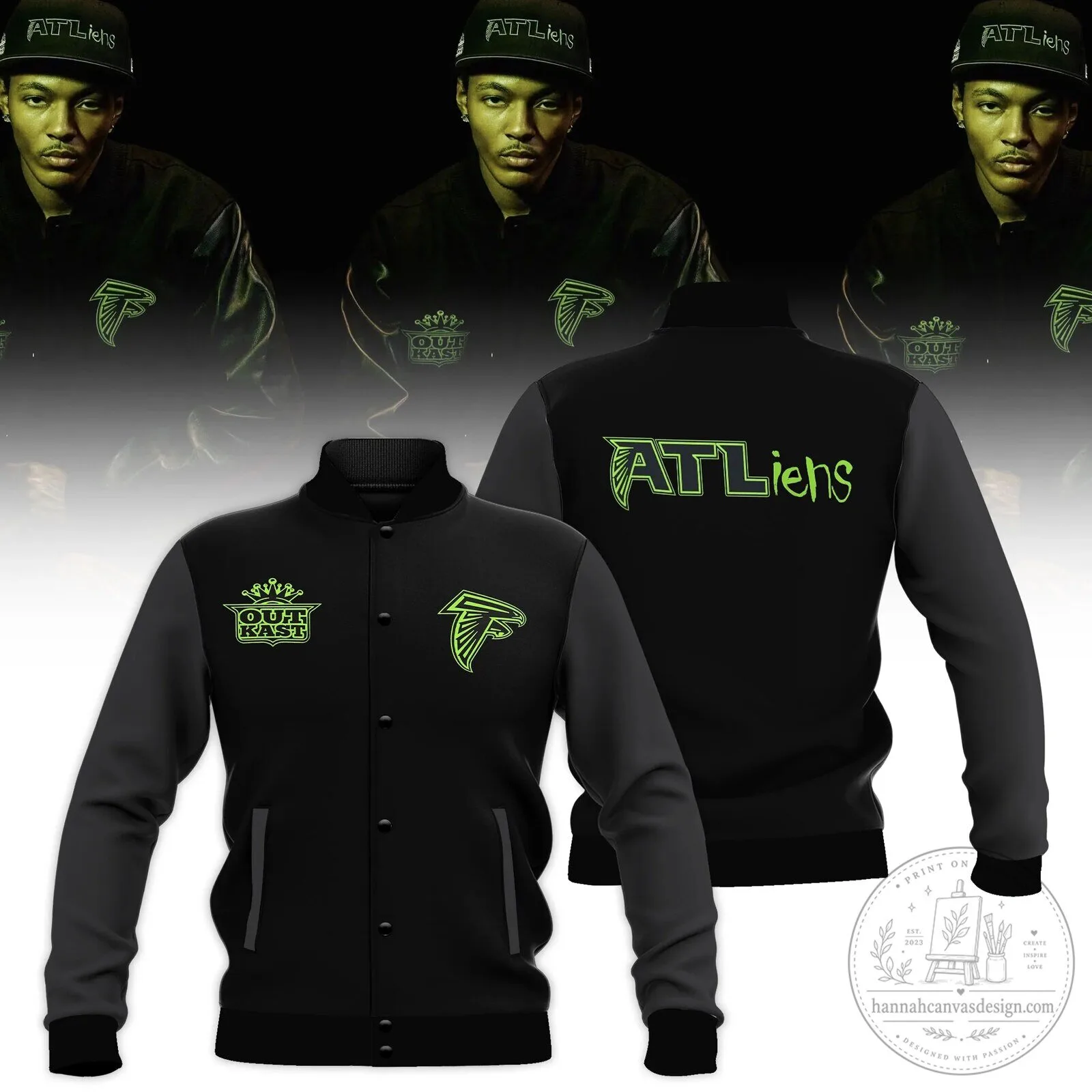 Atlanta Falcons Outkast ATLiens Hip Hop Music Varsity Jacket