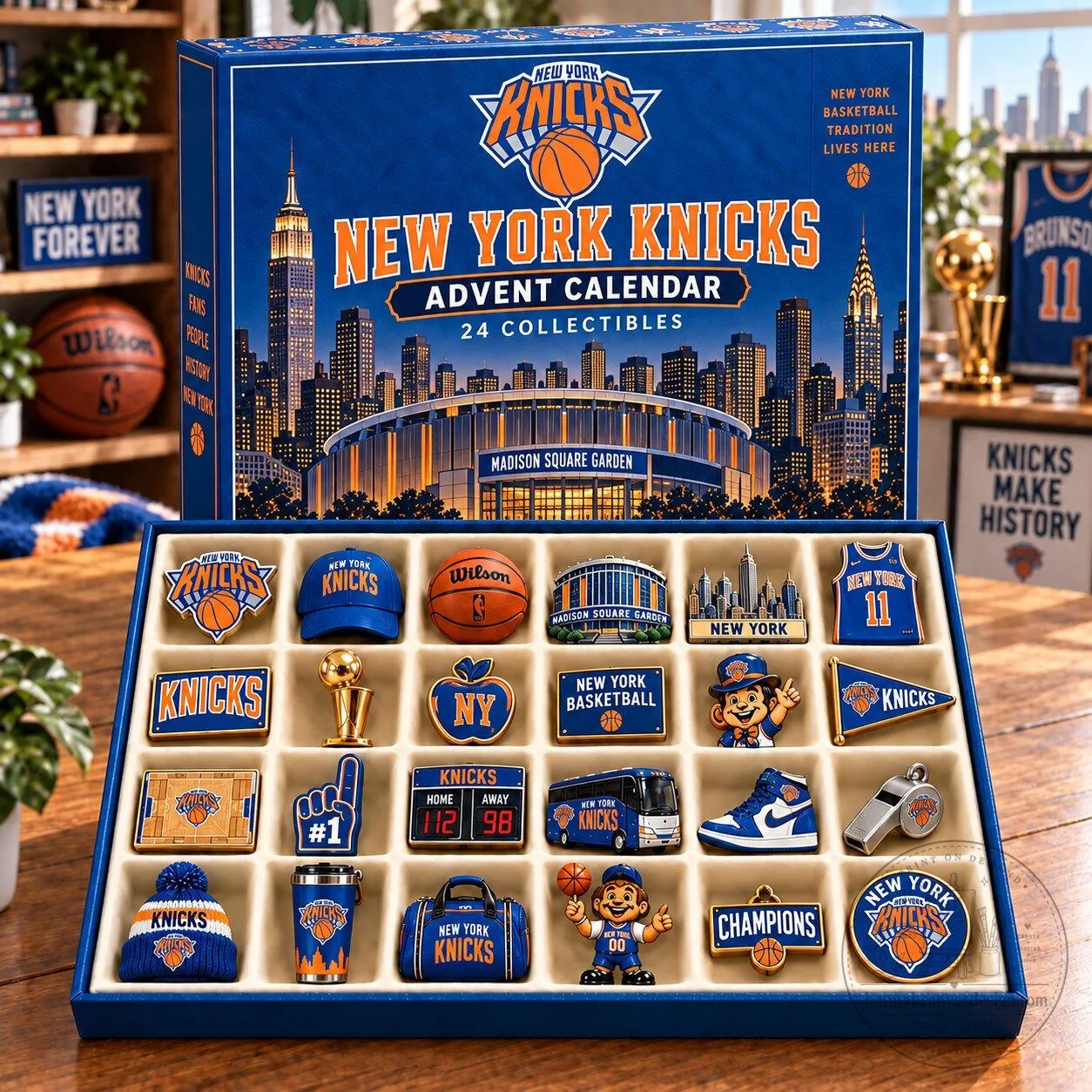 New York Knicks Basketball Team 24-Piece Advent Calendar Collectible Set 2D