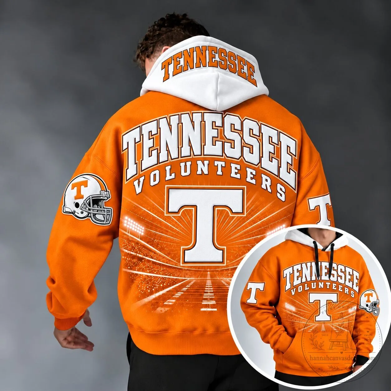 Tennessee Volunteers Football Team Orange Stadium Lights Hoodie