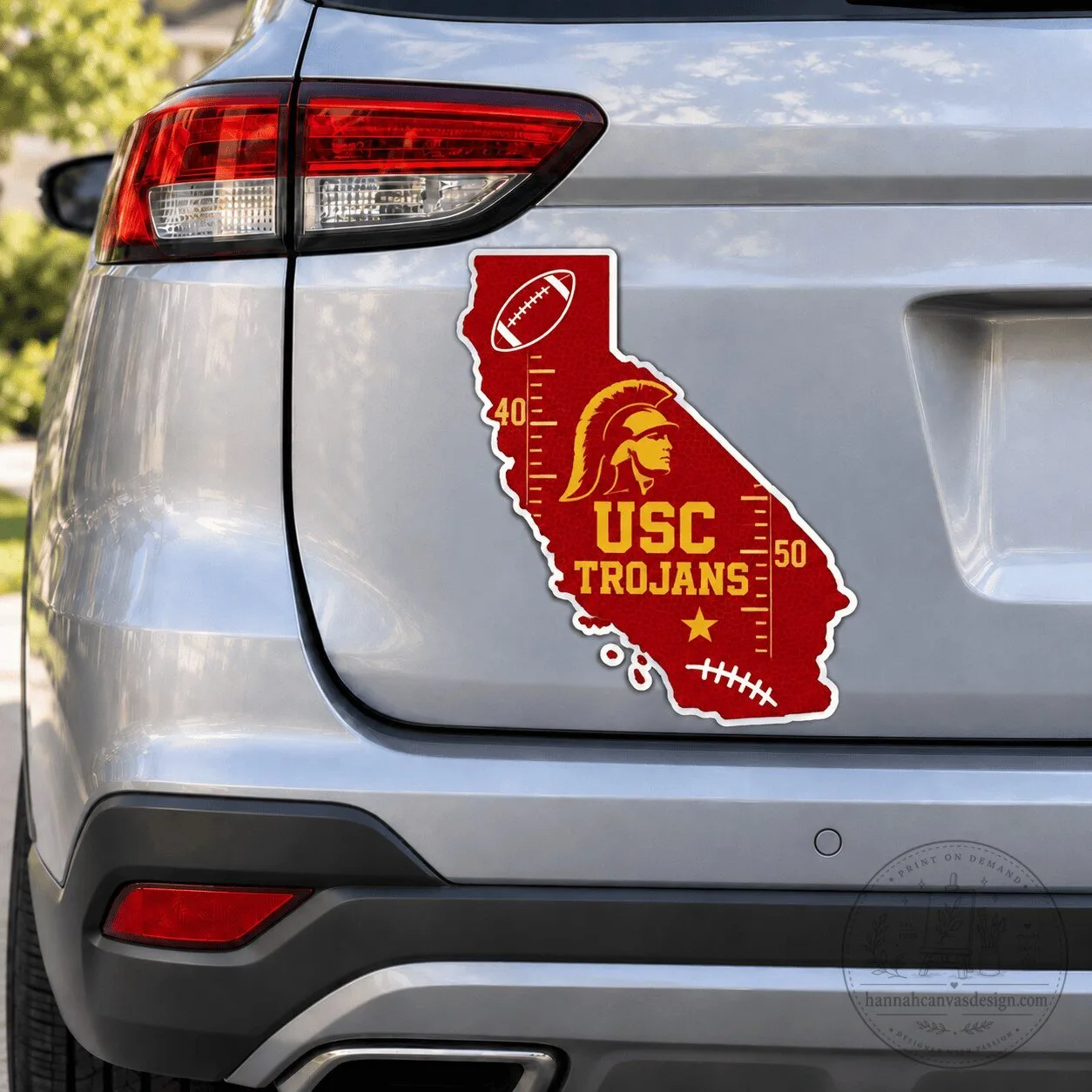 University of Southern California Trojans Football State of California Car Decal Sticker 1 University of Southern California Trojans Football State of California Car Decal Sticker