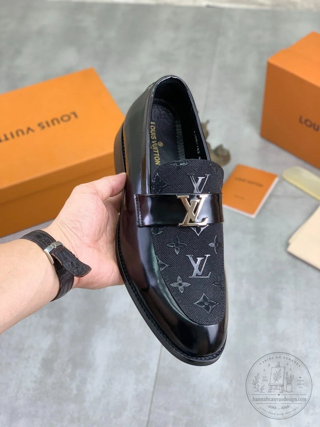 Louis Vuitton Black Monogram Loafer Shoes 5 Louis Vuitton Black Monogram Loafer Shoes