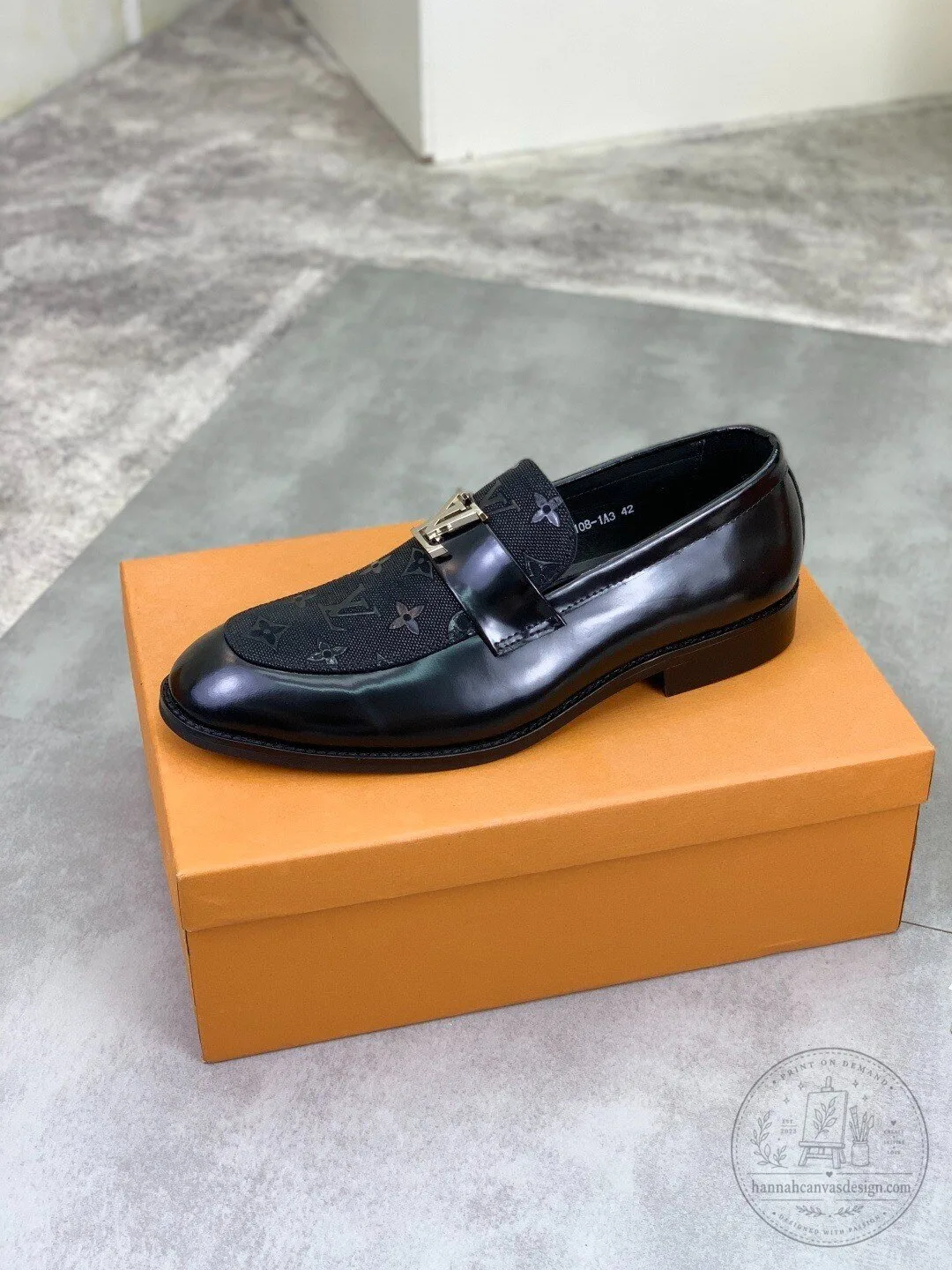 Louis Vuitton Black Monogram Loafer Shoes 6 Louis Vuitton Black Monogram Loafer Shoes