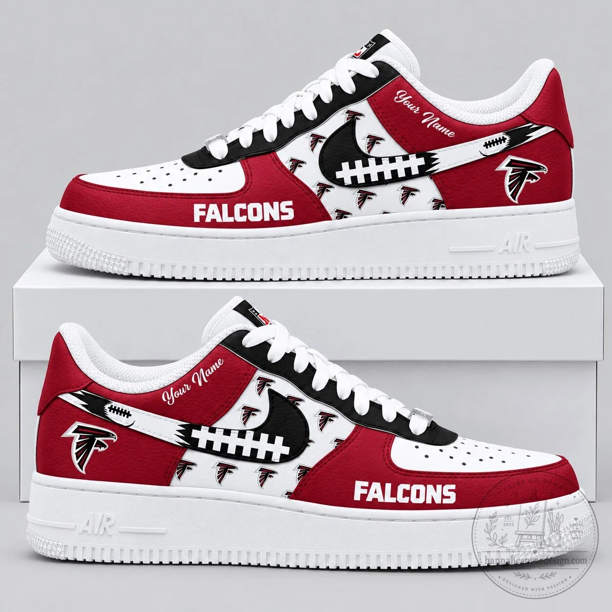 Atlanta Falcons Personalized Football Team Custom Sneakers