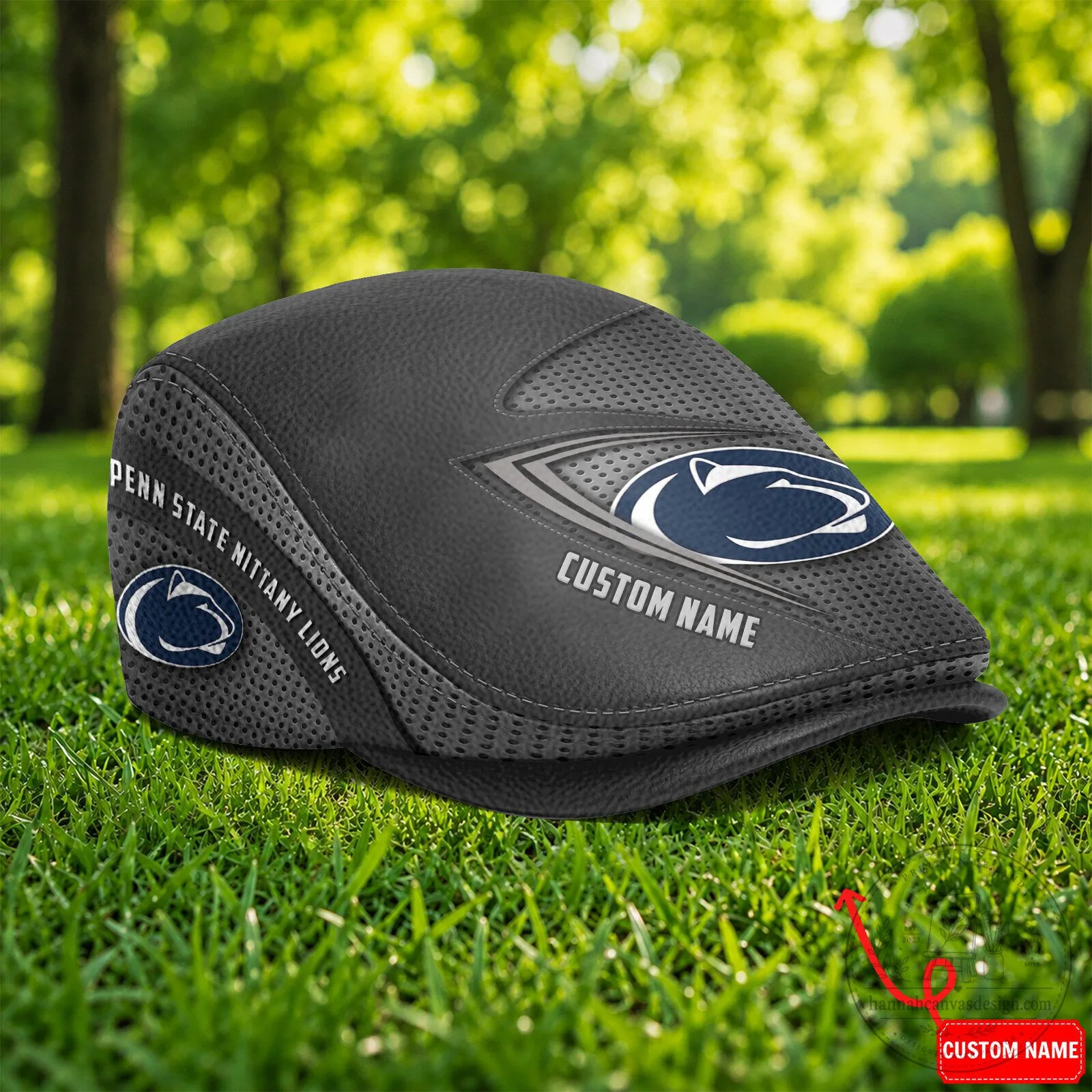 Penn State Nittany Lions NCAA Golf Flat Cap, Custom Name Golf Hat 5 Penn State Nittany Lions NCAA Golf Flat Cap, Custom Name Golf Hat