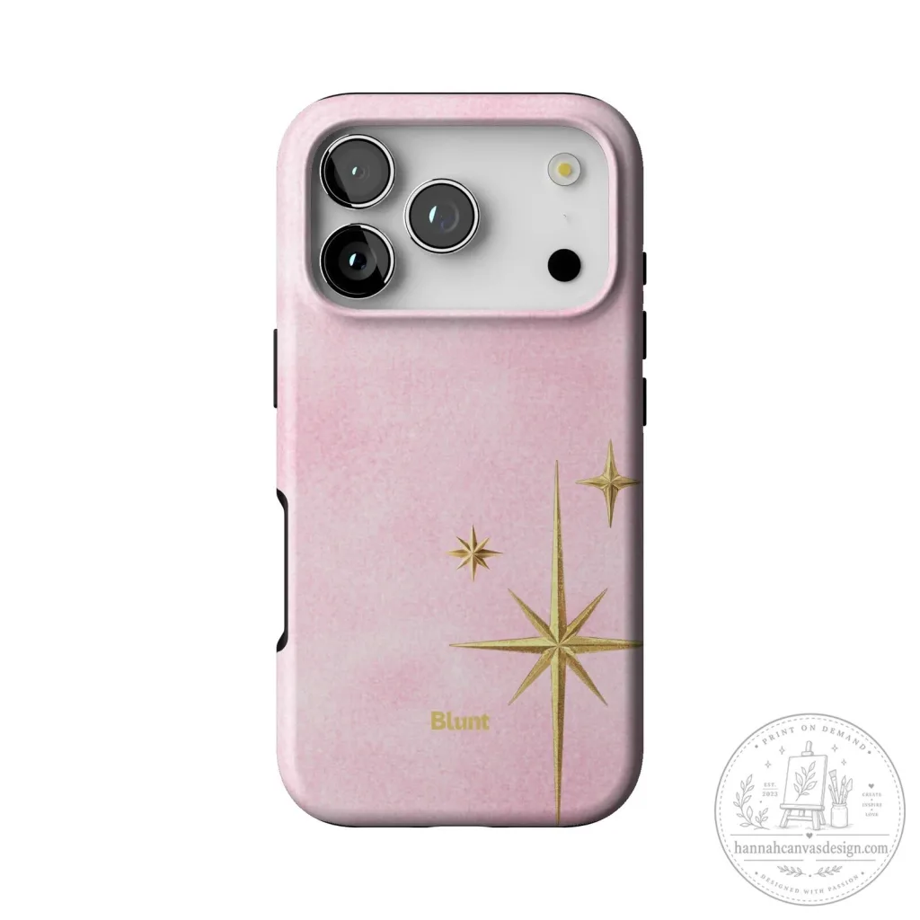 Pink Starburst Pattern Blunt iPhone Case Pink Starburst Pattern Blunt iPhone Case