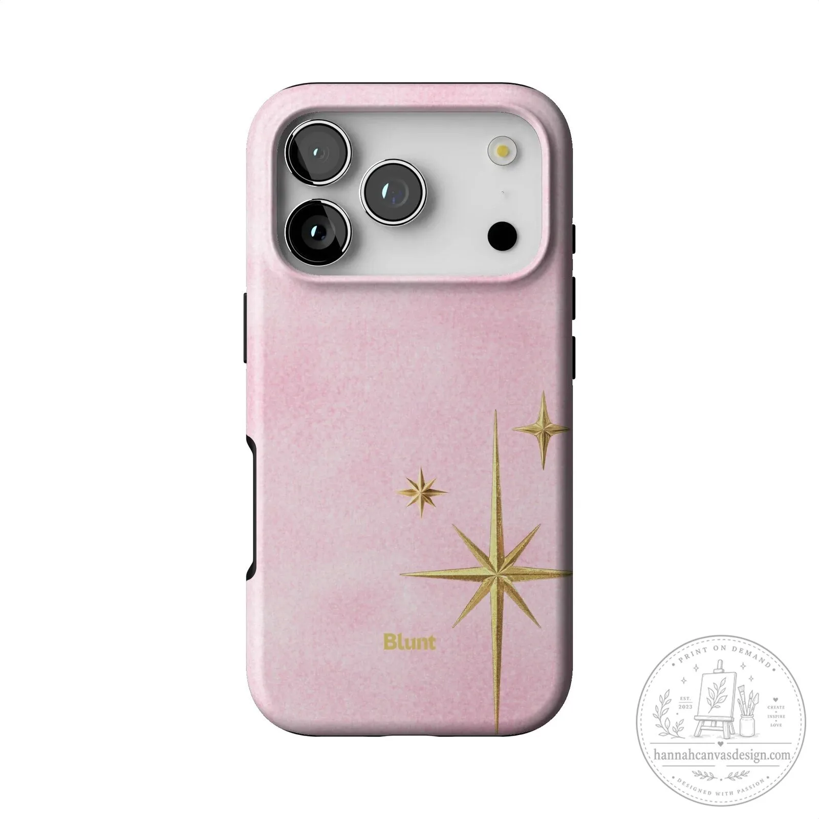 Pink Starburst Pattern Blunt iPhone Case