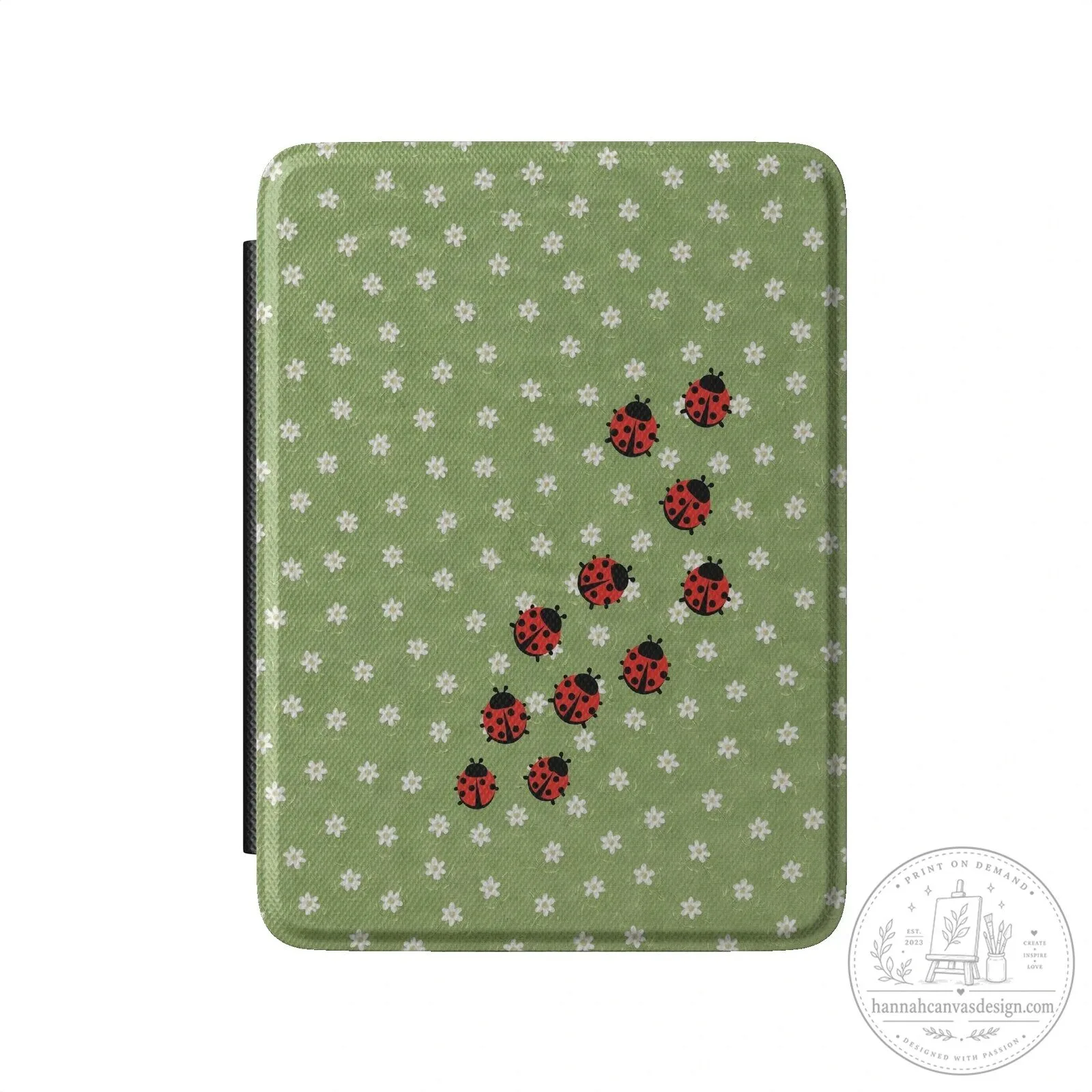 Ladybug Floral Pattern Protective Case for Kindle Paperwhite E-Reader
