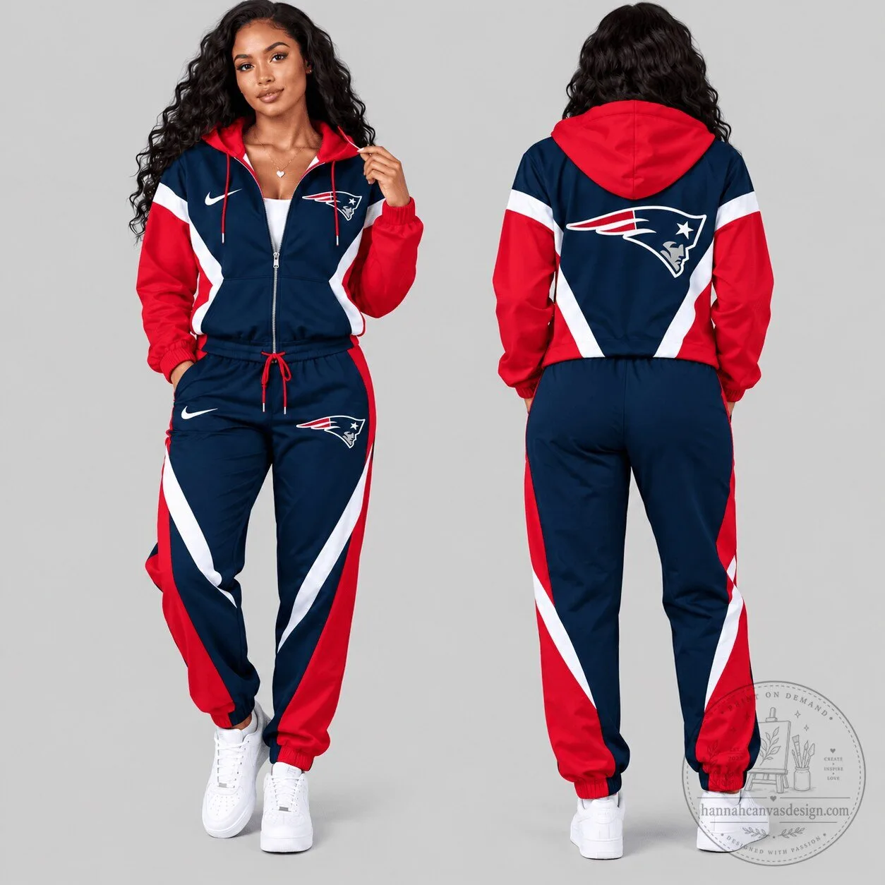 New England Patriots NFL Contrast Panel Track Jacket