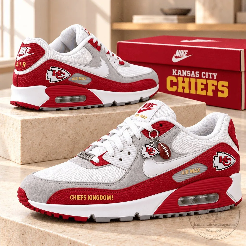 Kansas City Chiefs Air Max Low-Top Sneakers Shoes for Men and Women