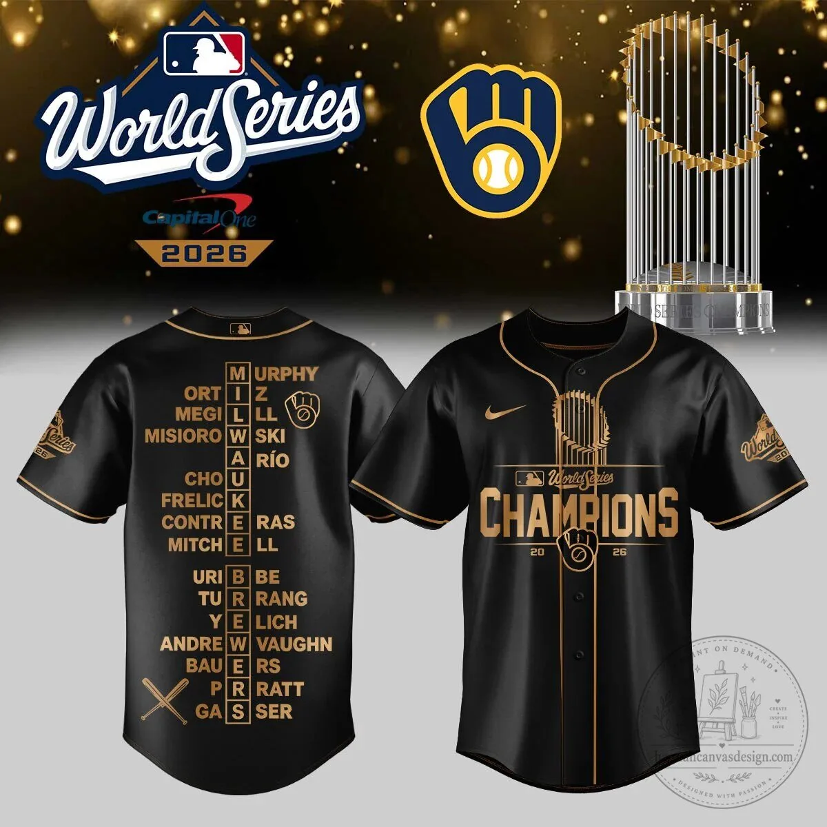 2026 World Series Champions Baseball Jersey for the Milwaukee Brewers