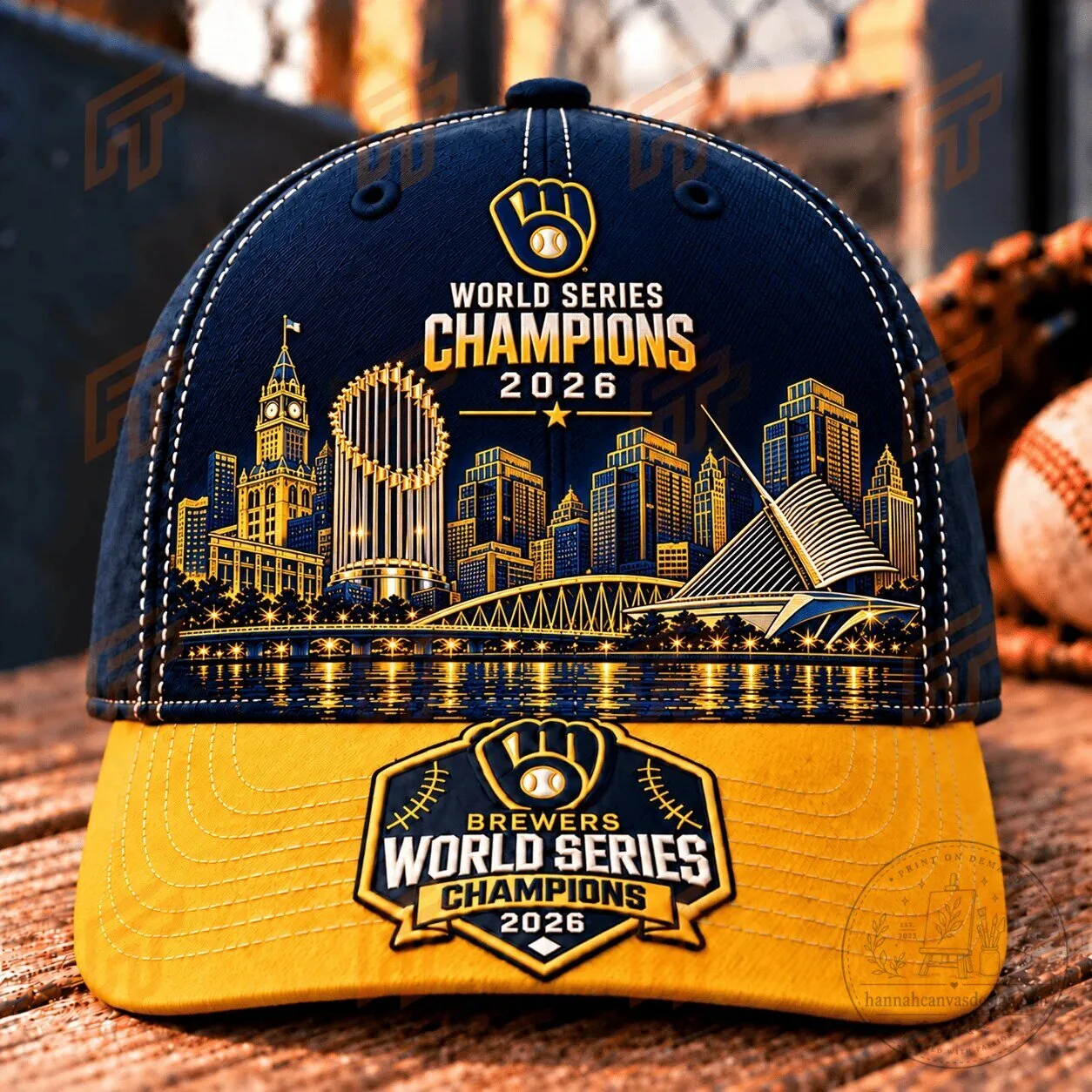 2026 Champions Cap Hat for Milwaukee Brewers World Series Fans