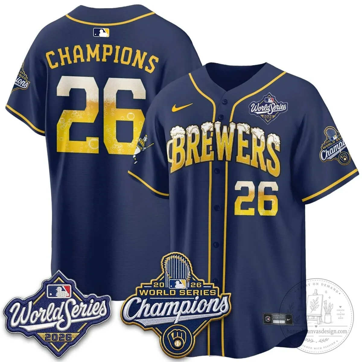 2026 Baseball Jersey - World Series Champions Milwaukee Brewers 99 2026 Baseball Jersey - World Series Champions Milwaukee Brewers