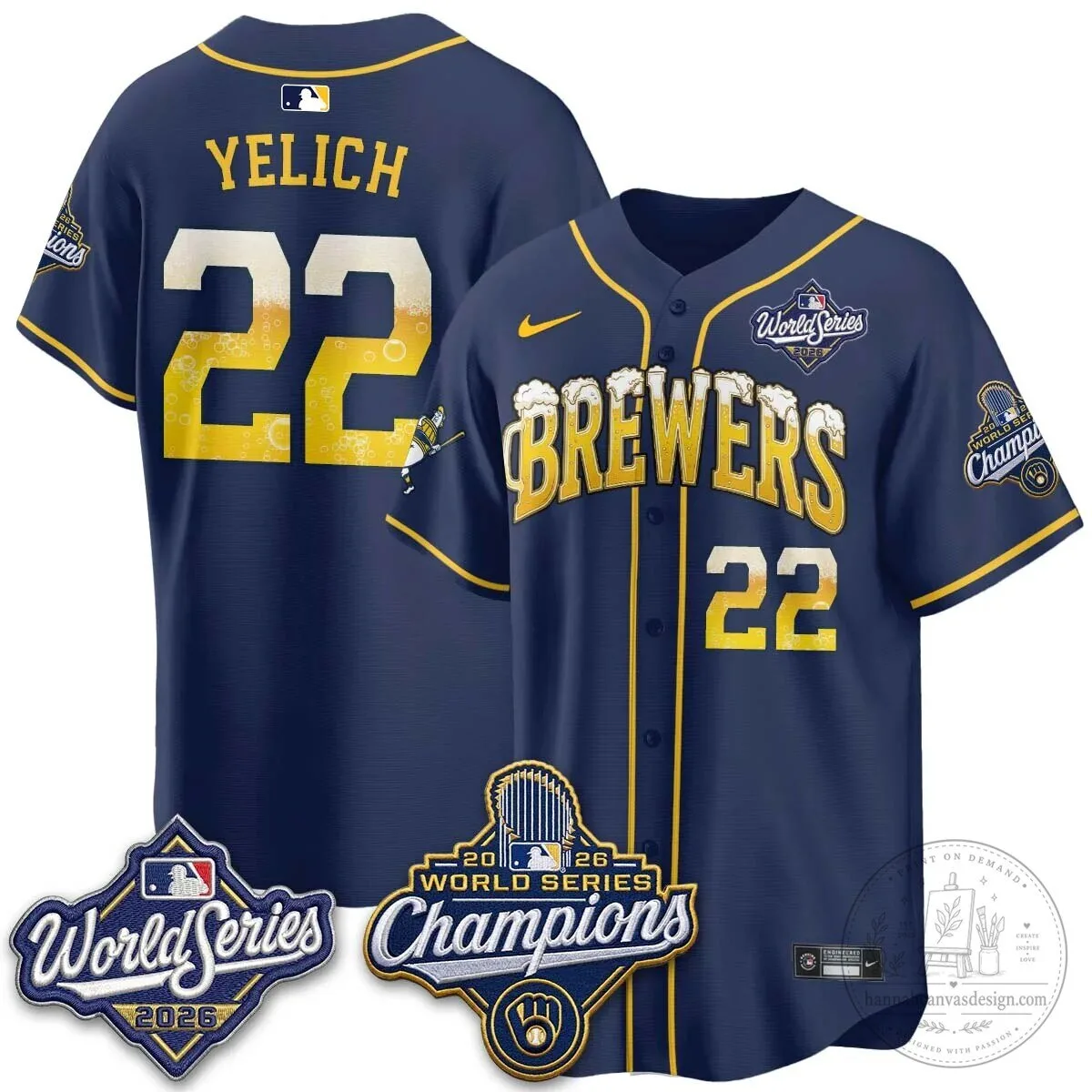 2026 Baseball Jersey - World Series Champions Milwaukee Brewers 104 2026 Baseball Jersey - World Series Champions Milwaukee Brewers