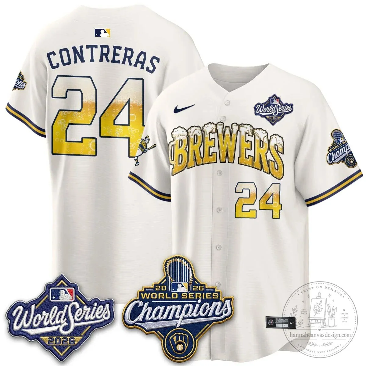 2026 Baseball Jersey - World Series Champions Milwaukee Brewers 122 2026 Baseball Jersey - World Series Champions Milwaukee Brewers