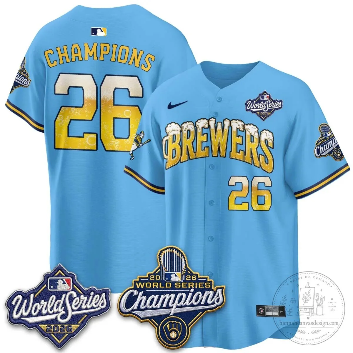 2026 Baseball Jersey - World Series Champions Milwaukee Brewers 127 2026 Baseball Jersey - World Series Champions Milwaukee Brewers
